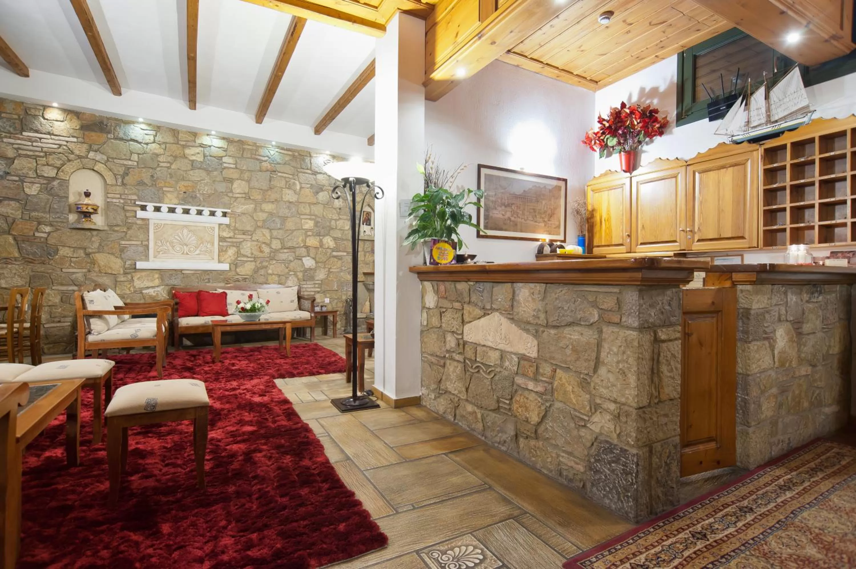 Communal lounge/ TV room in Artemis Hotel