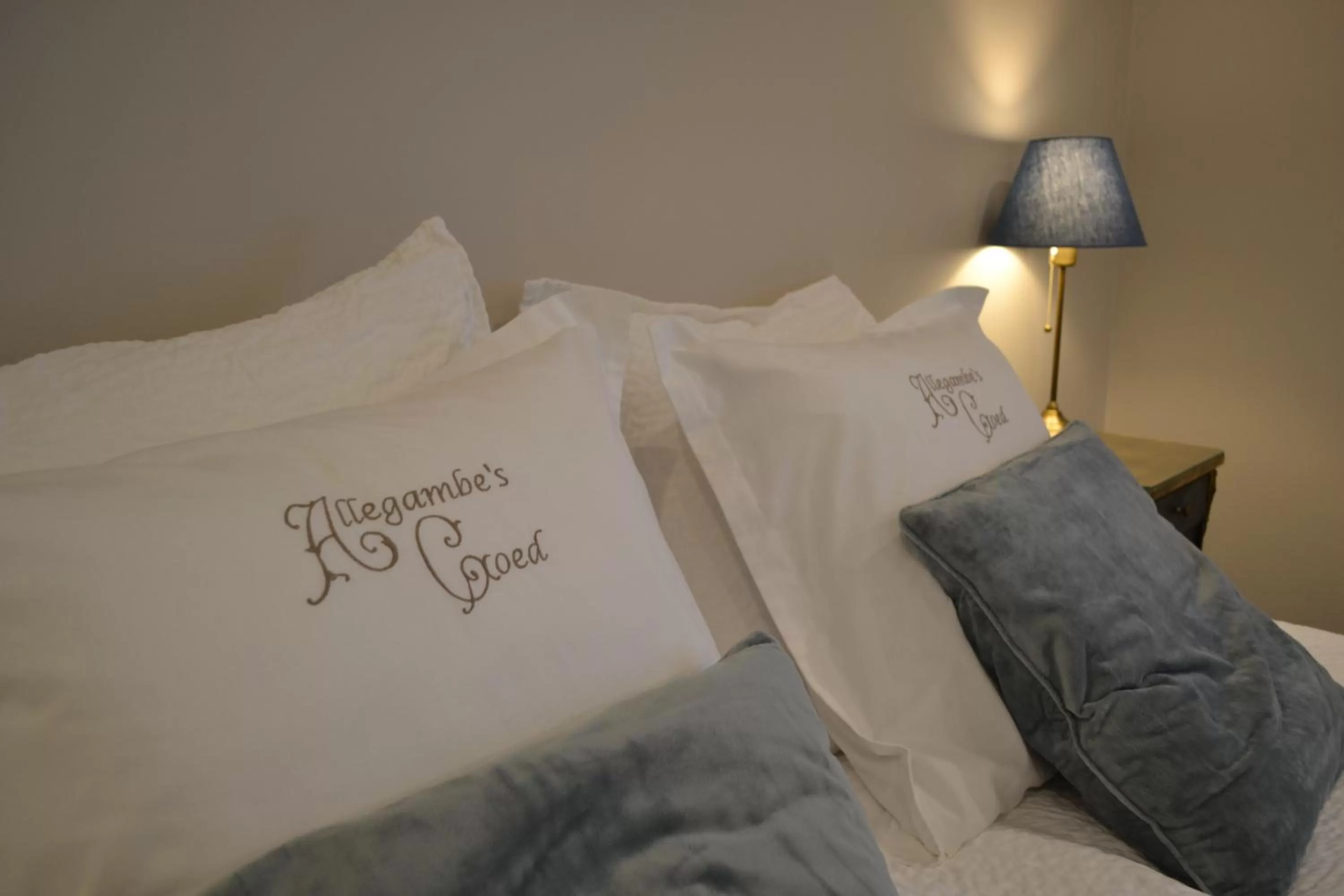 Decorative detail, Bed in B&B Allegambe's Goed