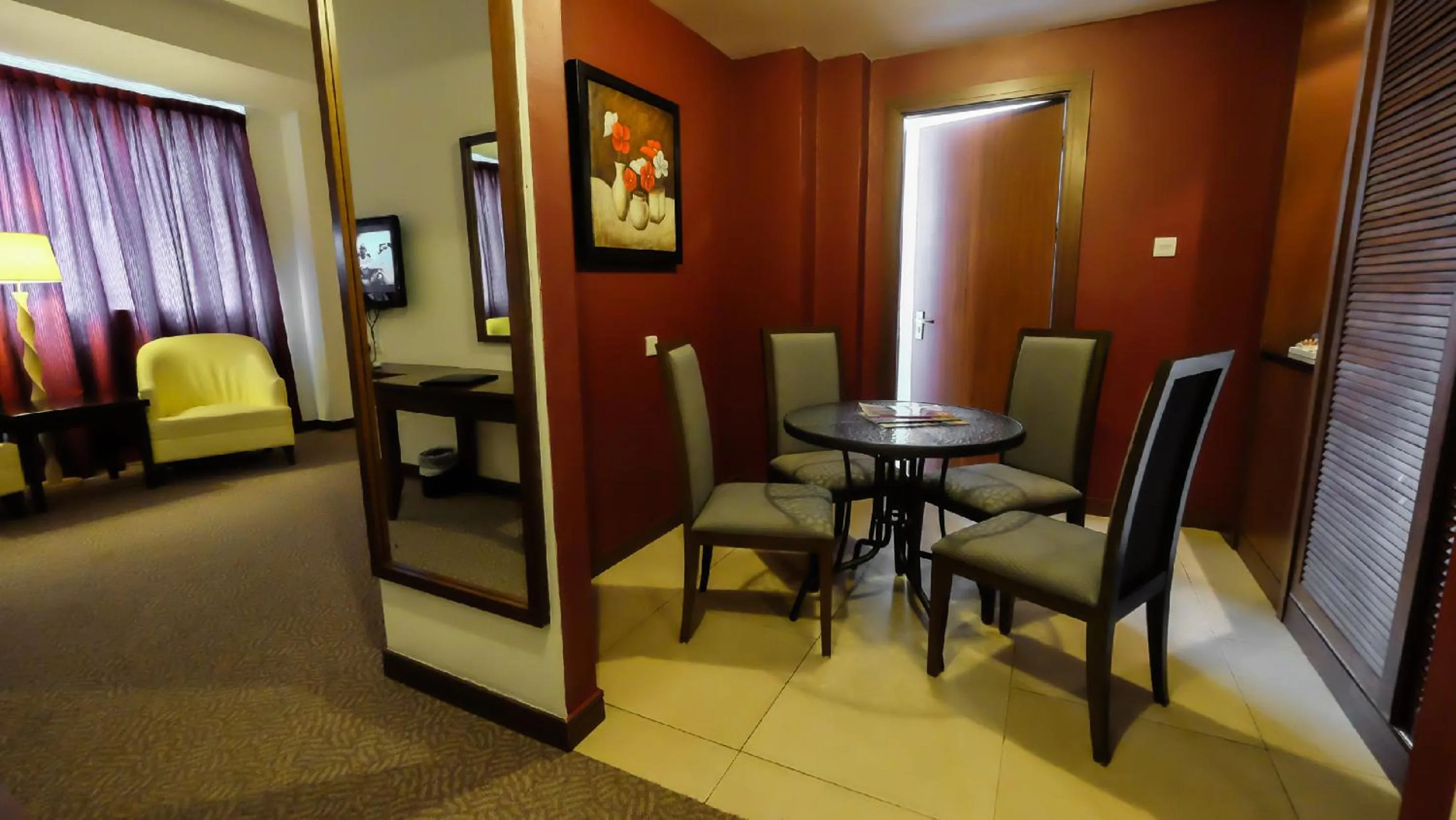 Dining area, Bed in Times Hotel Brunei