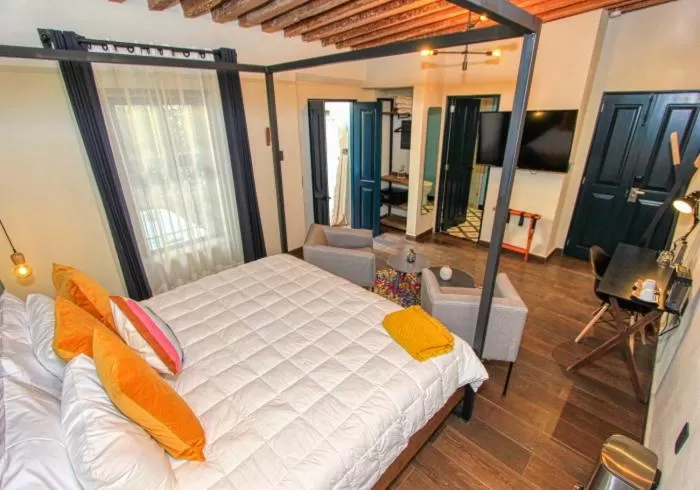 Bed in Antigua Trece Hotel Fusión & SPA