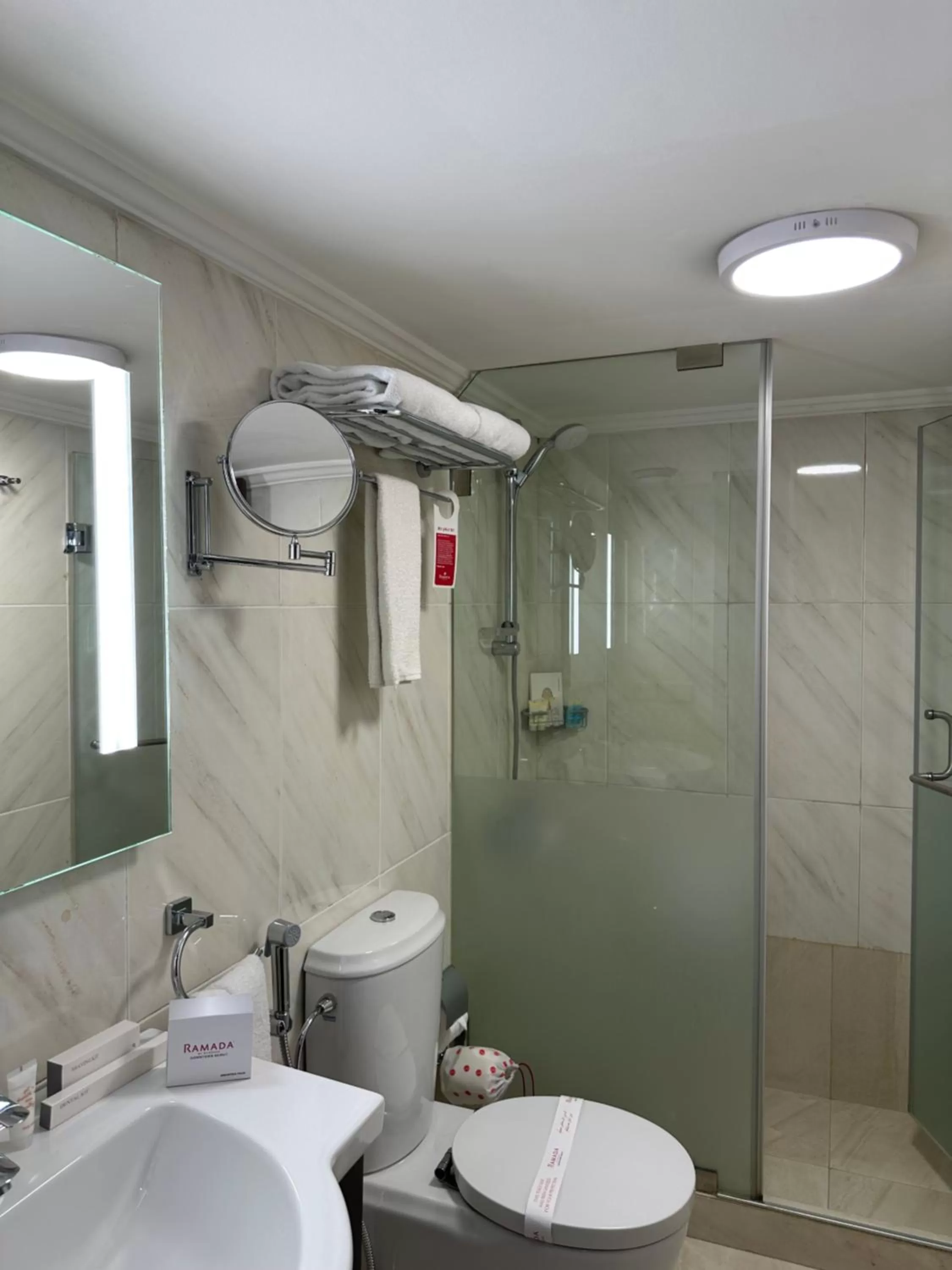 Shower in Ramada by Wyndham Downtown Beirut