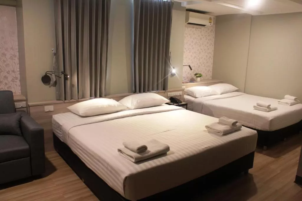 Bed in YWCA Hotel Bangkok