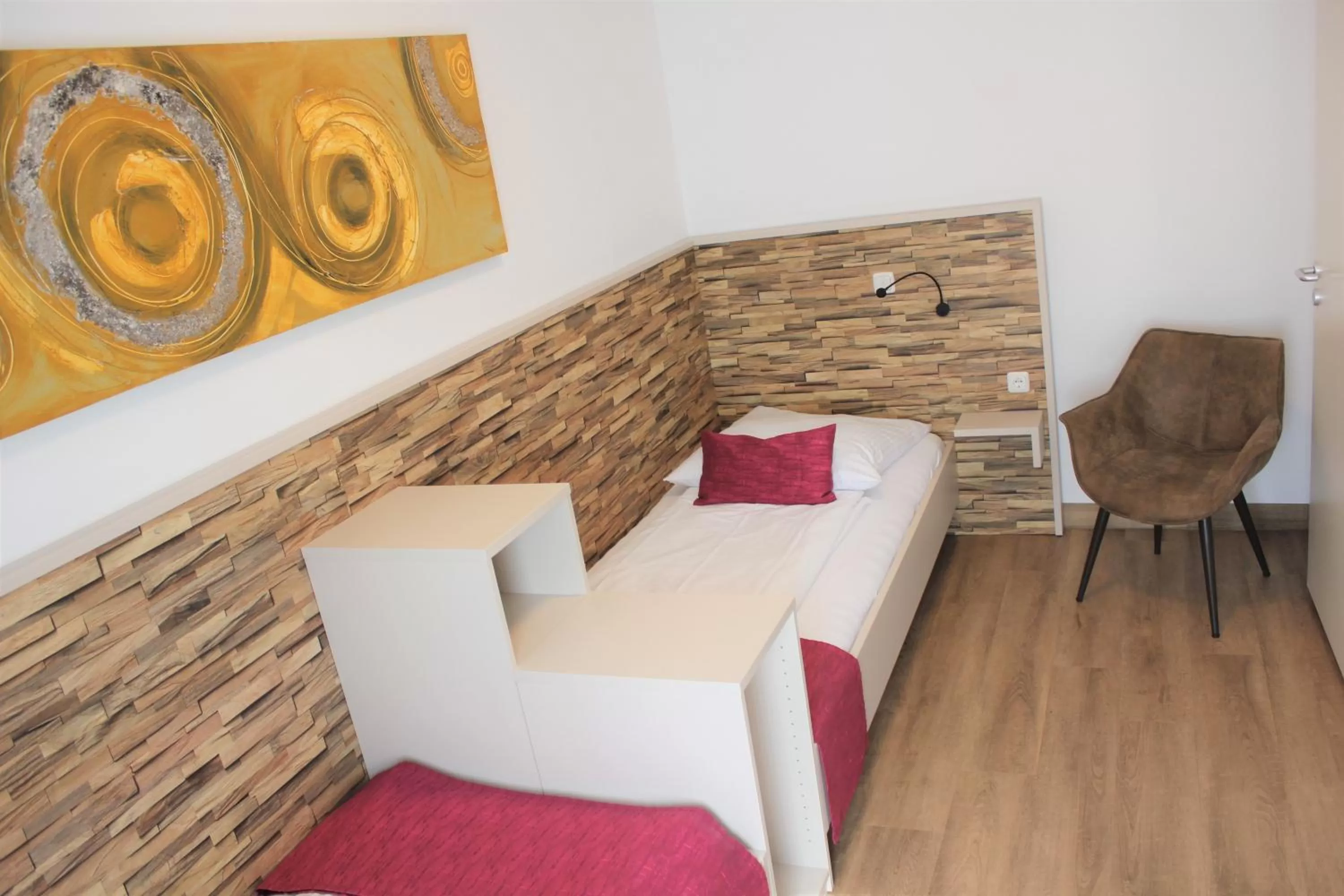 Photo of the whole room, Bed in Am Blumenhaus