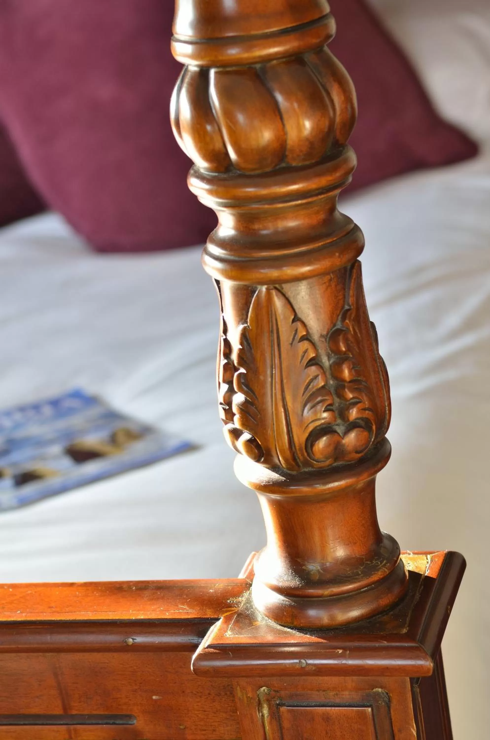 Decorative detail, Bed in Damson Dene Hotel