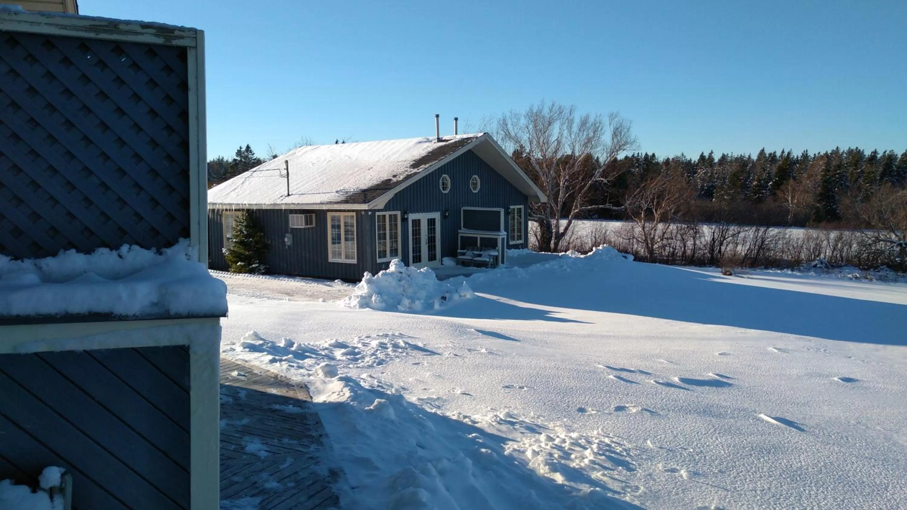 Property building, Winter in Amherst Shore Country Inn