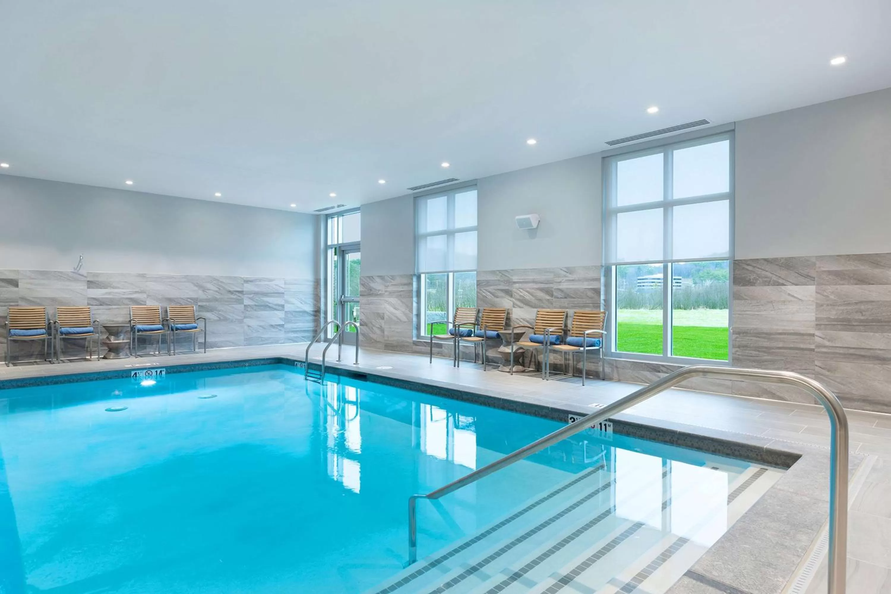 Pool view in Hilton Garden Inn Hanover Lebanon