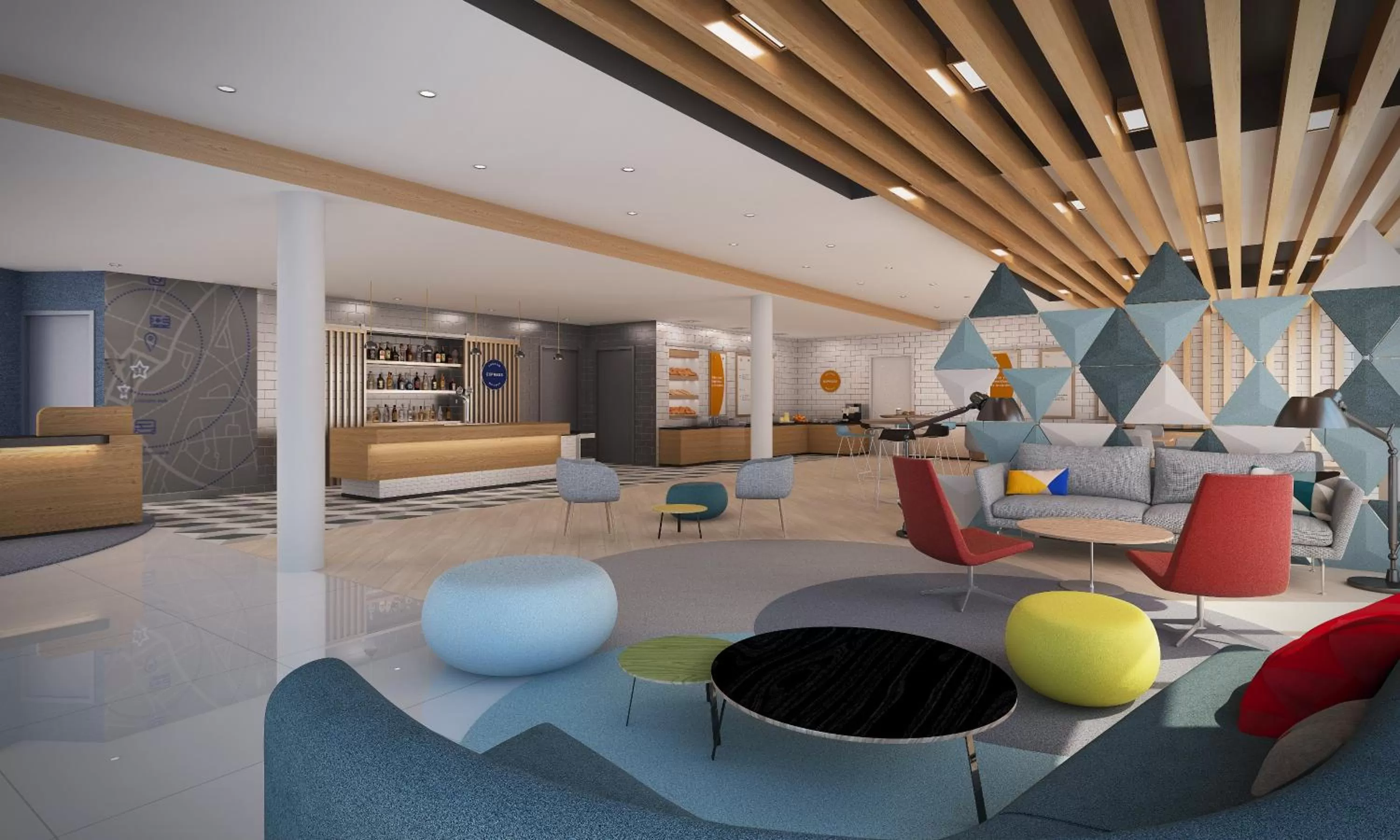 Lounge or bar in Holiday Inn Express - Rouen Centre - Rive Gauche by IHG