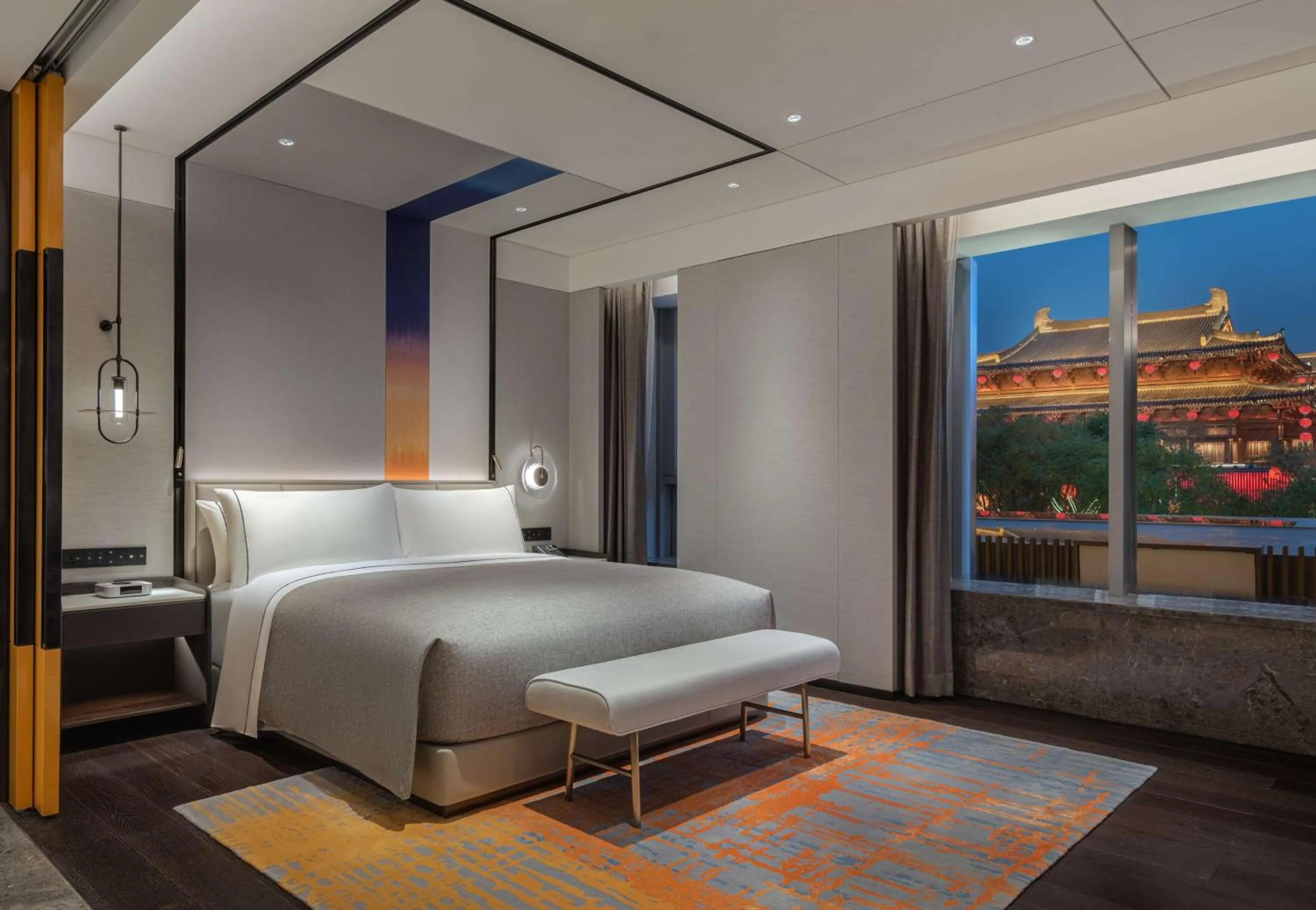 View (from property/room), Bed in Canopy by Hilton Xi'an Qujiang