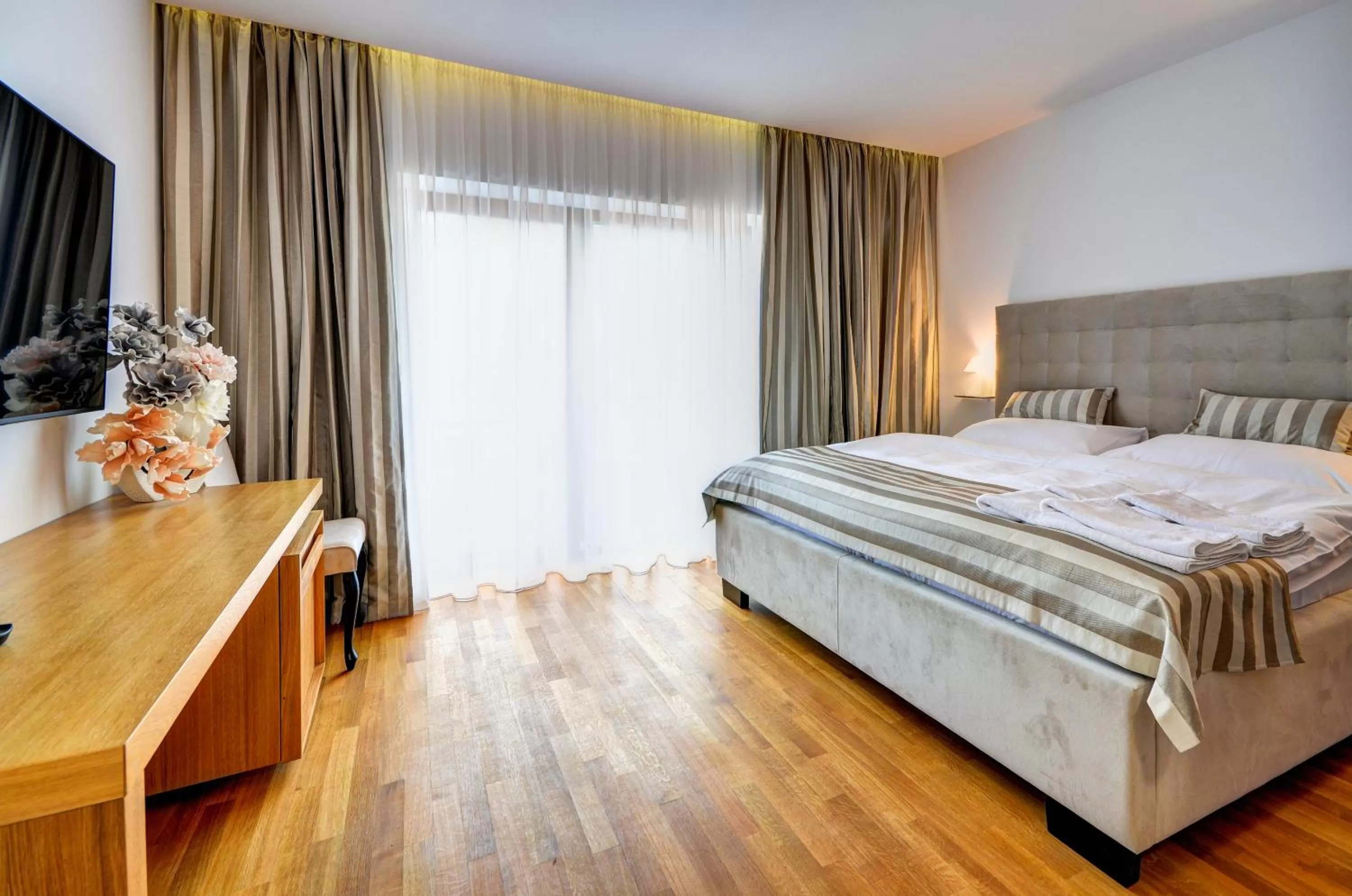 Bedroom, Bed in hotel Chmelnice