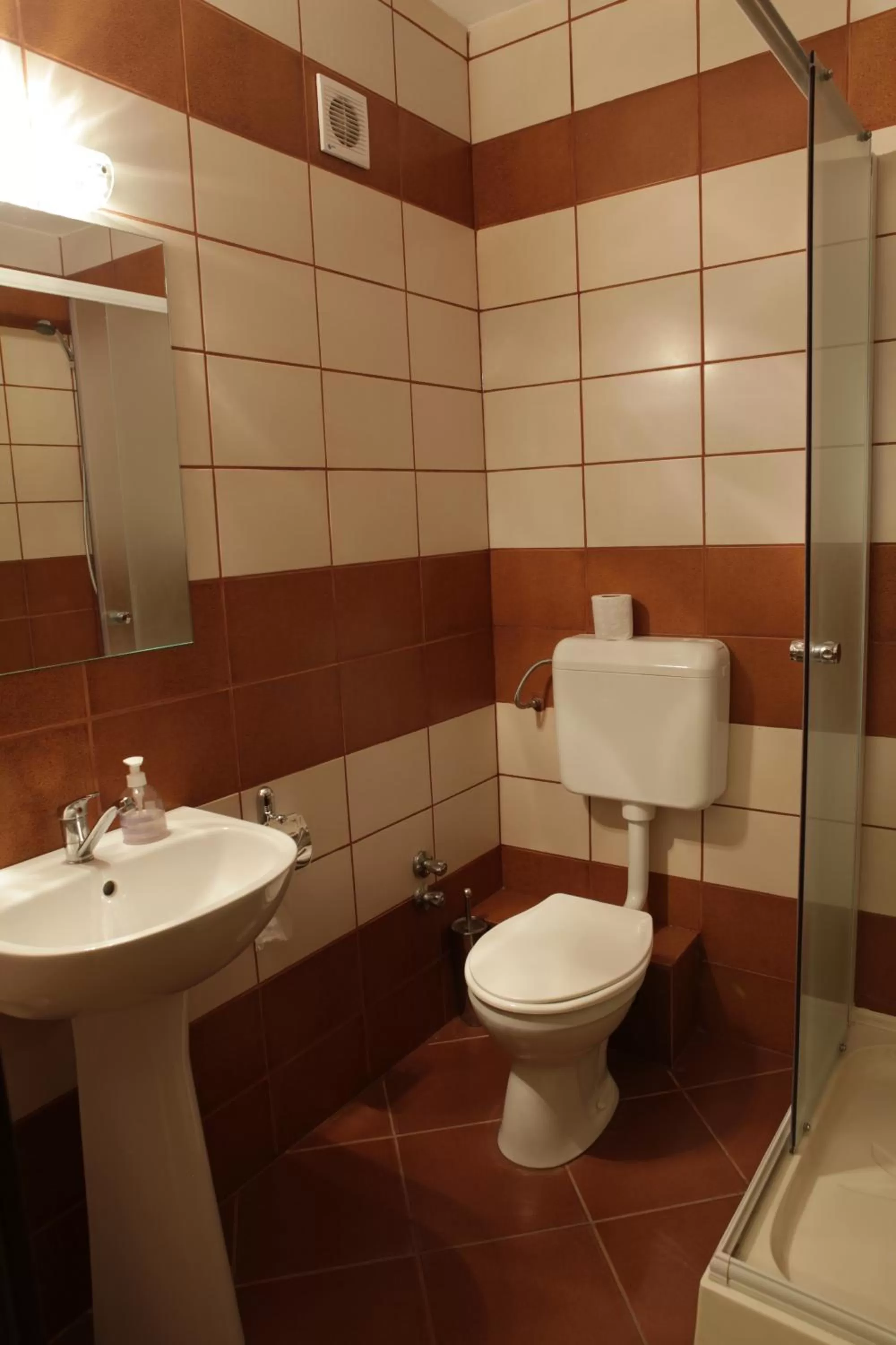 Shower, Bathroom in Hotel Romantik