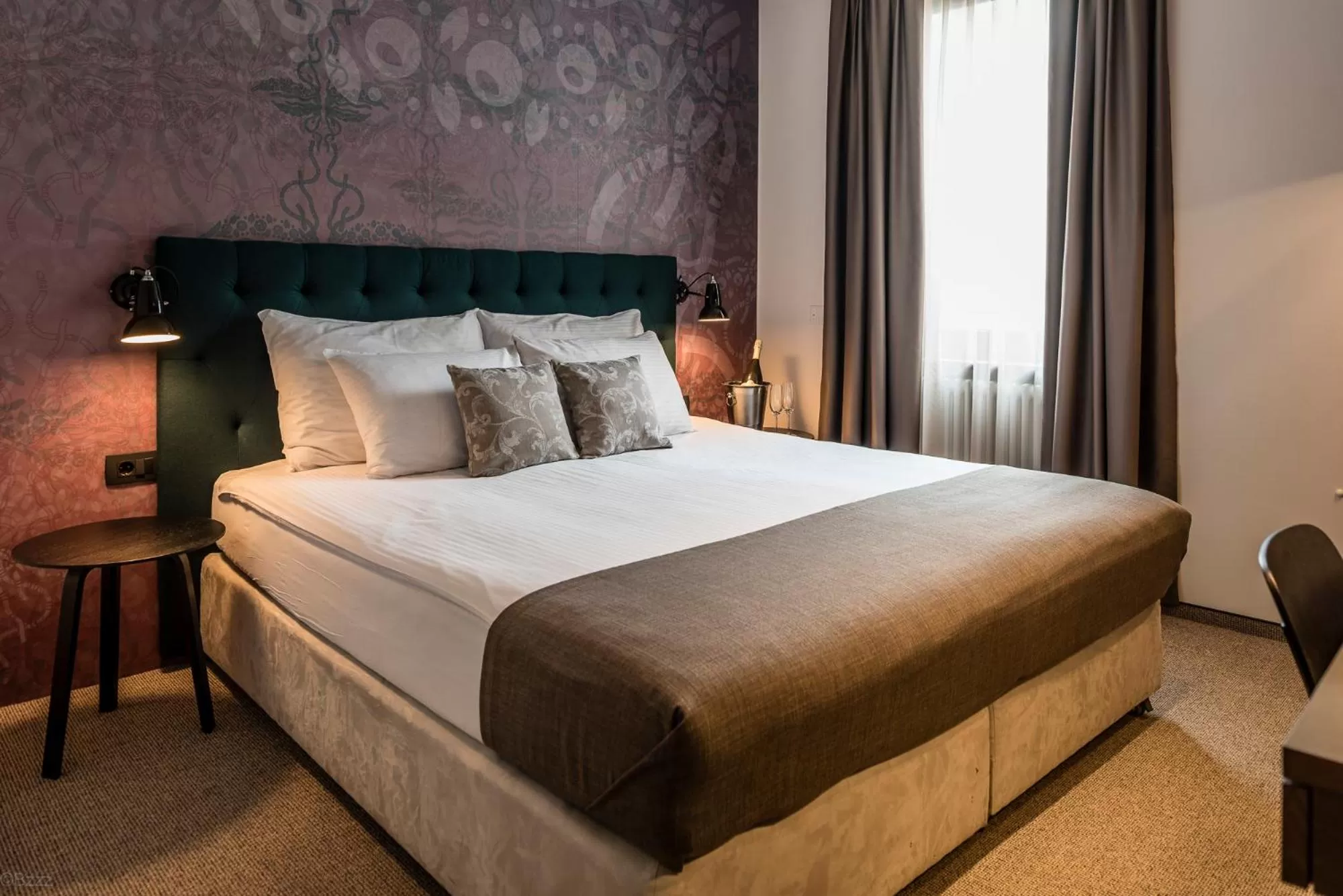 Decorative detail, Bed in Hotel Mrak