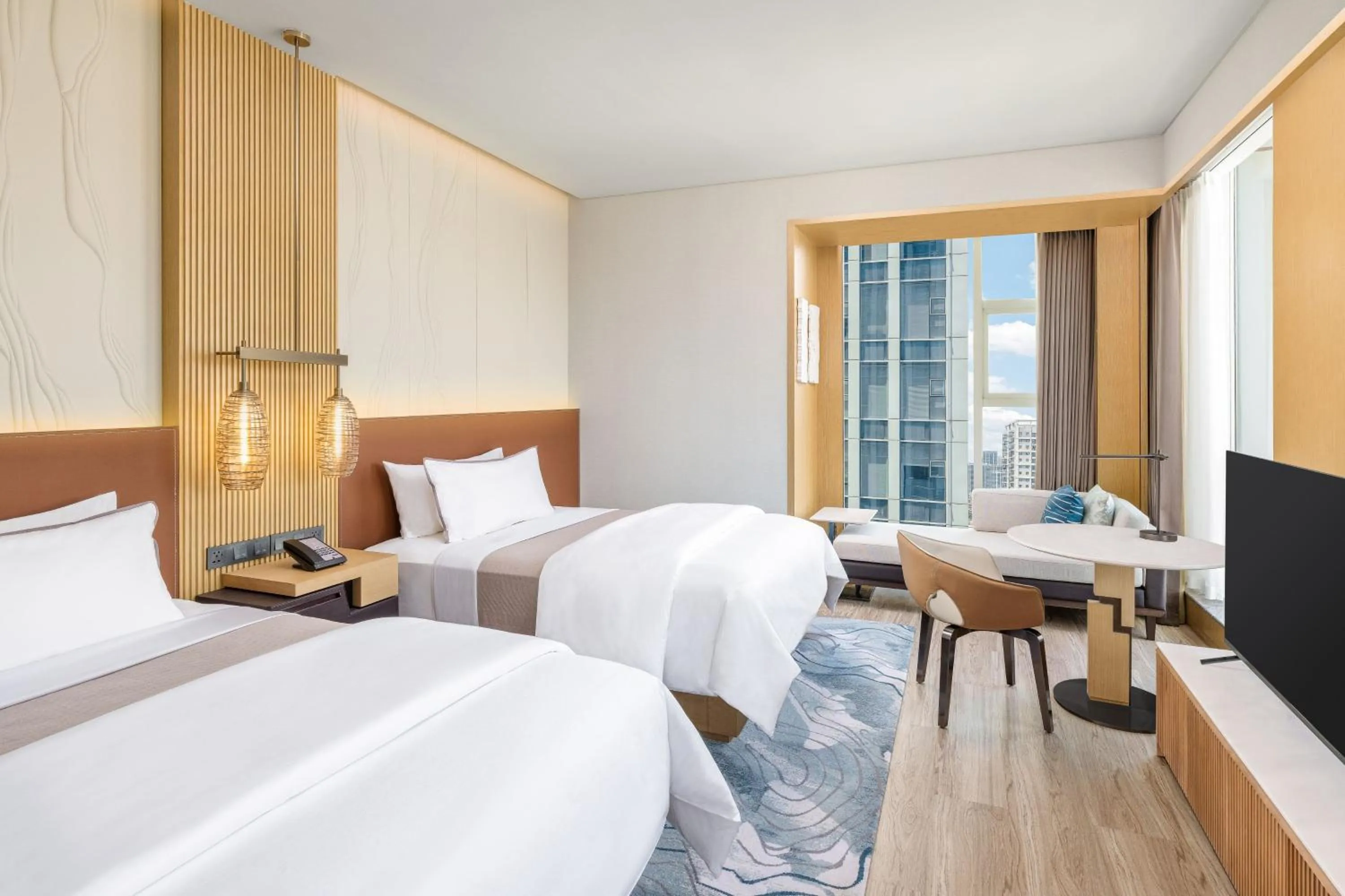 Photo of the whole room, Bed in The Westin Wuhan Hanyang