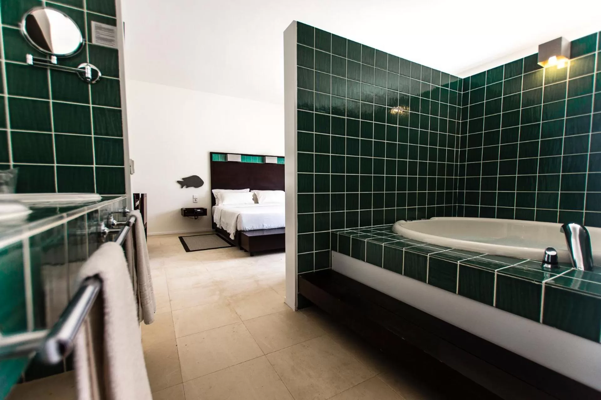 Bathroom, Bed in Hotel Dunas de Sal