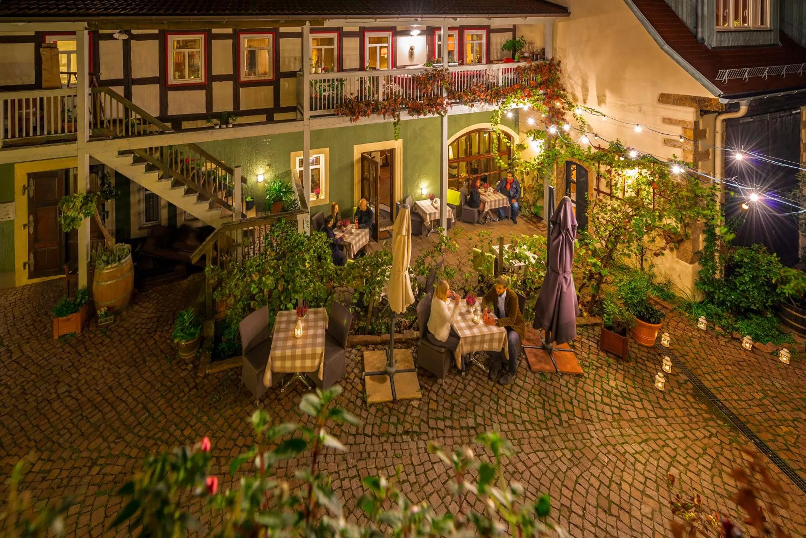 Patio in Hotel Wellness Goldenes Fass Meißen