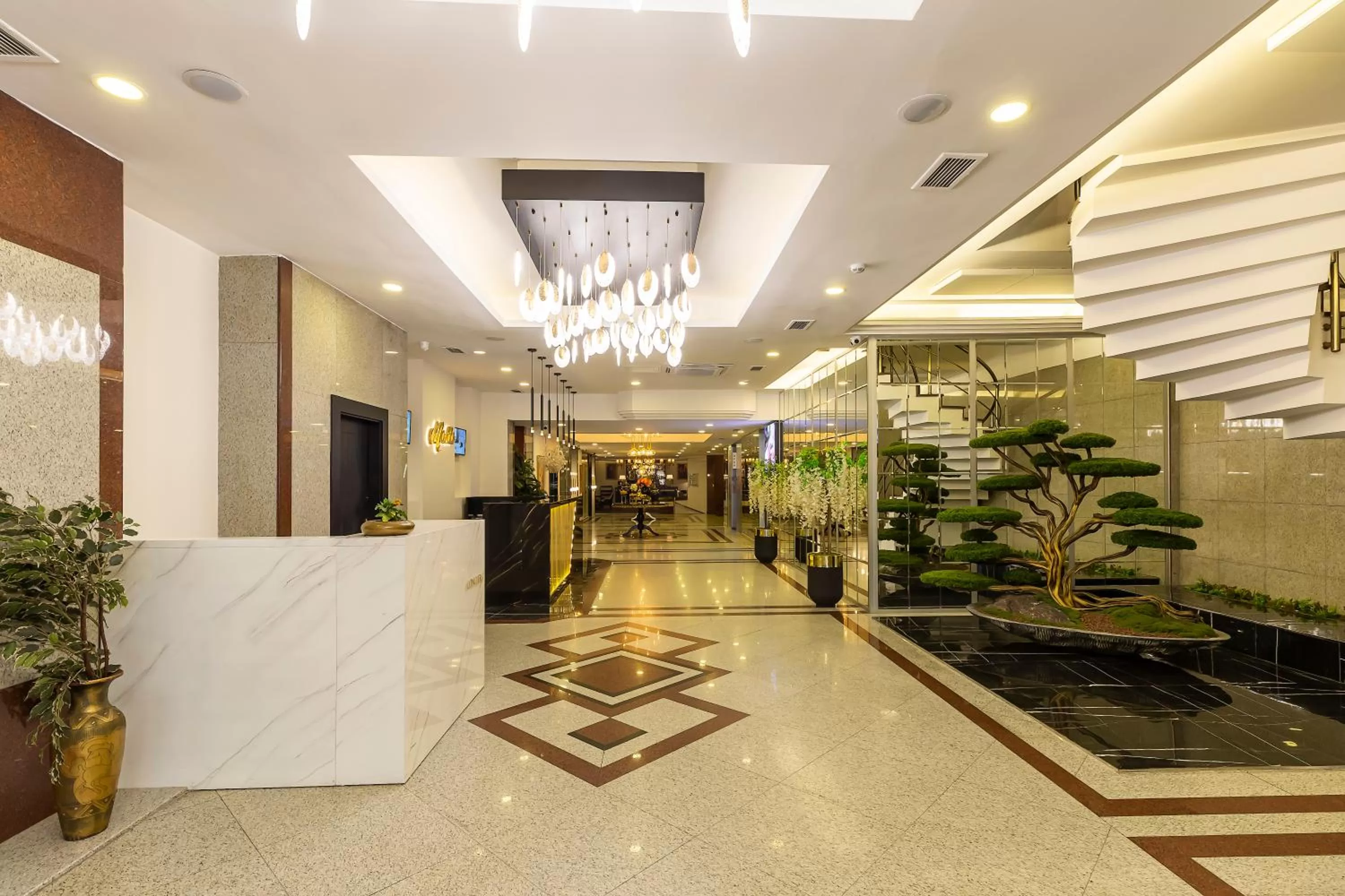 Lobby or reception in Marble Hotel