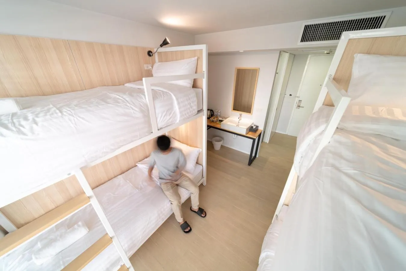 Bed in Kitzio House Hotel Huai Kwang