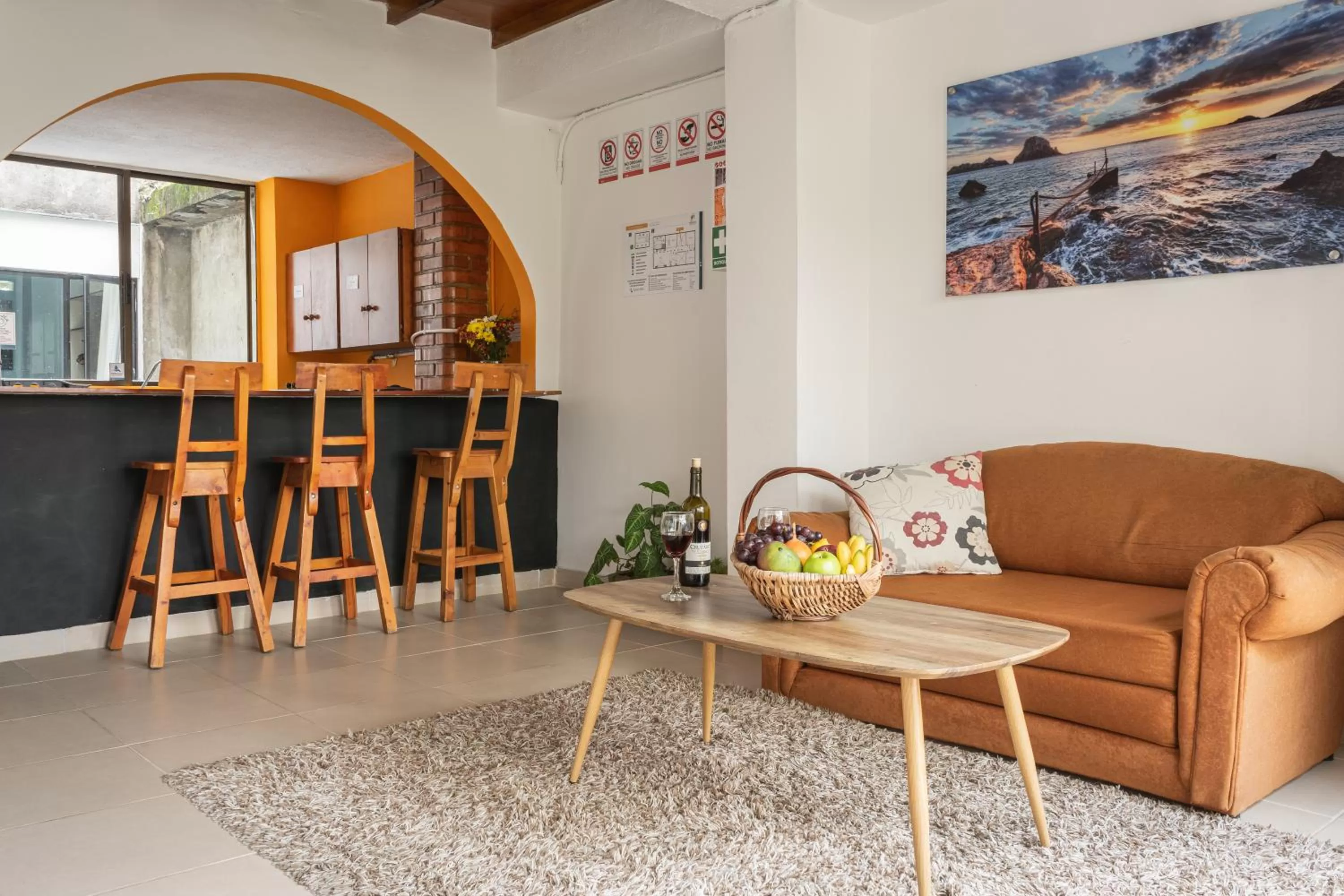 Living room in Poblado Guest House