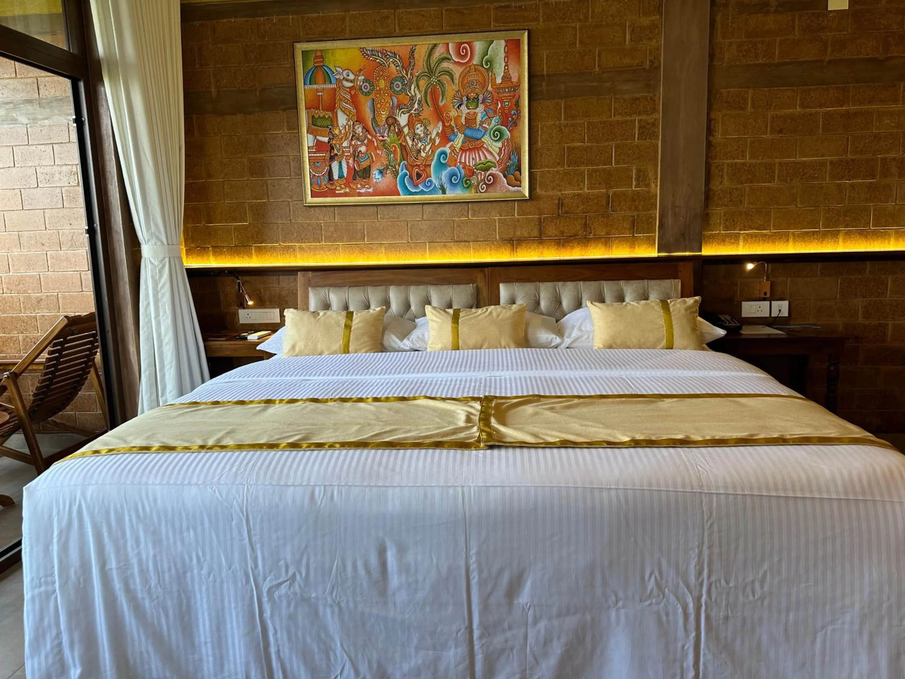 Bed in AMARA AYURVEDA RETREAT- Overlooking Evergreen Western Ghats an ecologically sustainable living space in Kovalam