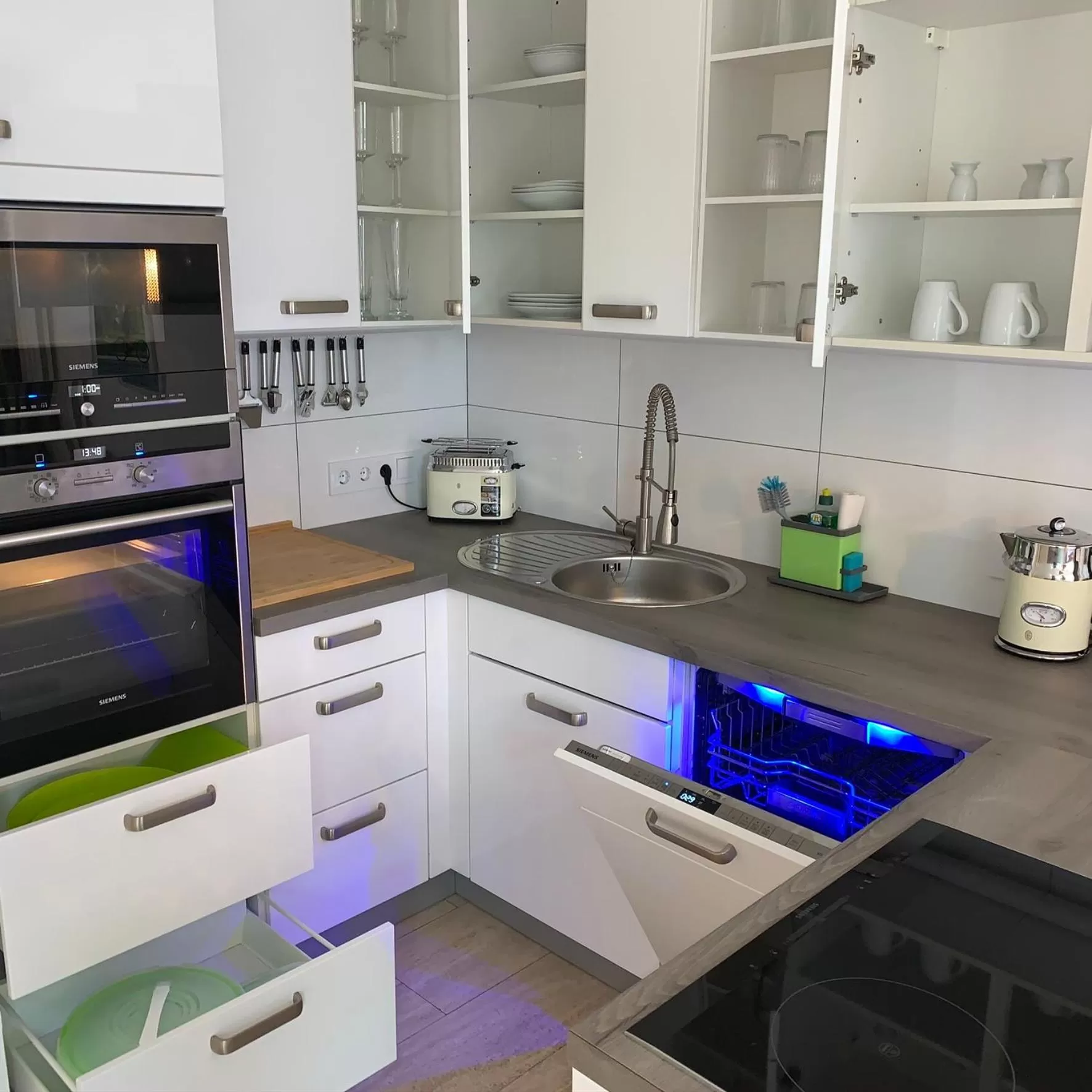 Kitchen or kitchenette in Park-Lodge Am Rohrbusch