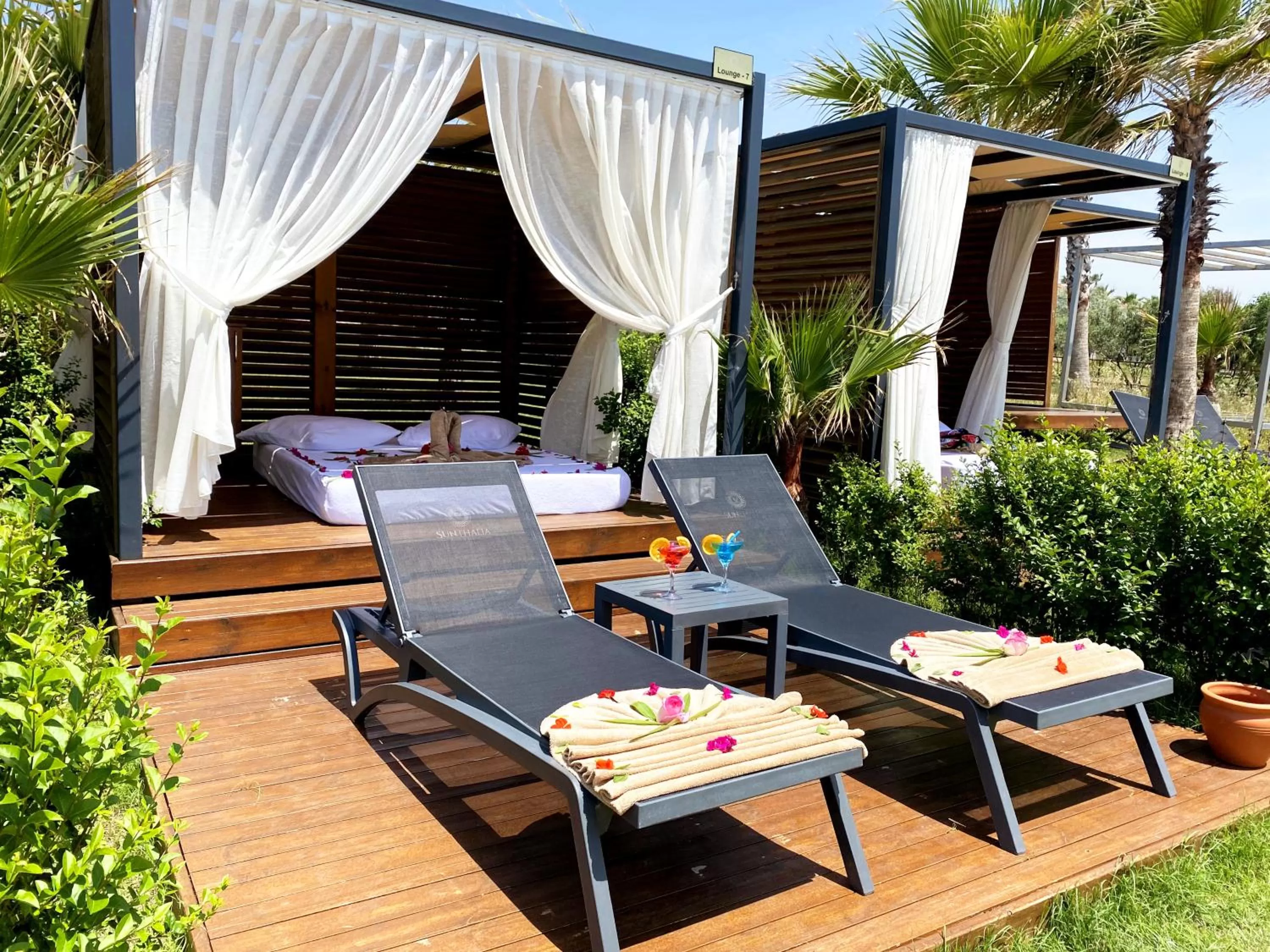 Patio in Sunthalia Hotels & Resorts Ultra All Inclusive Adults Only Party Hotel