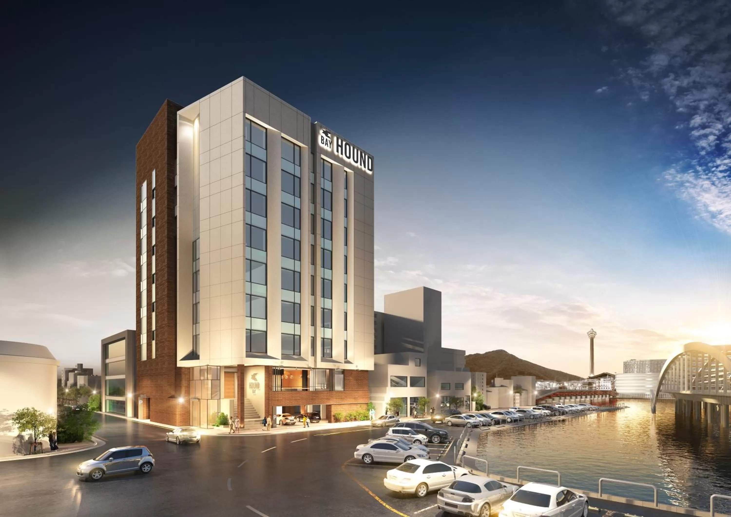 Property building in Bay Hound Hotel