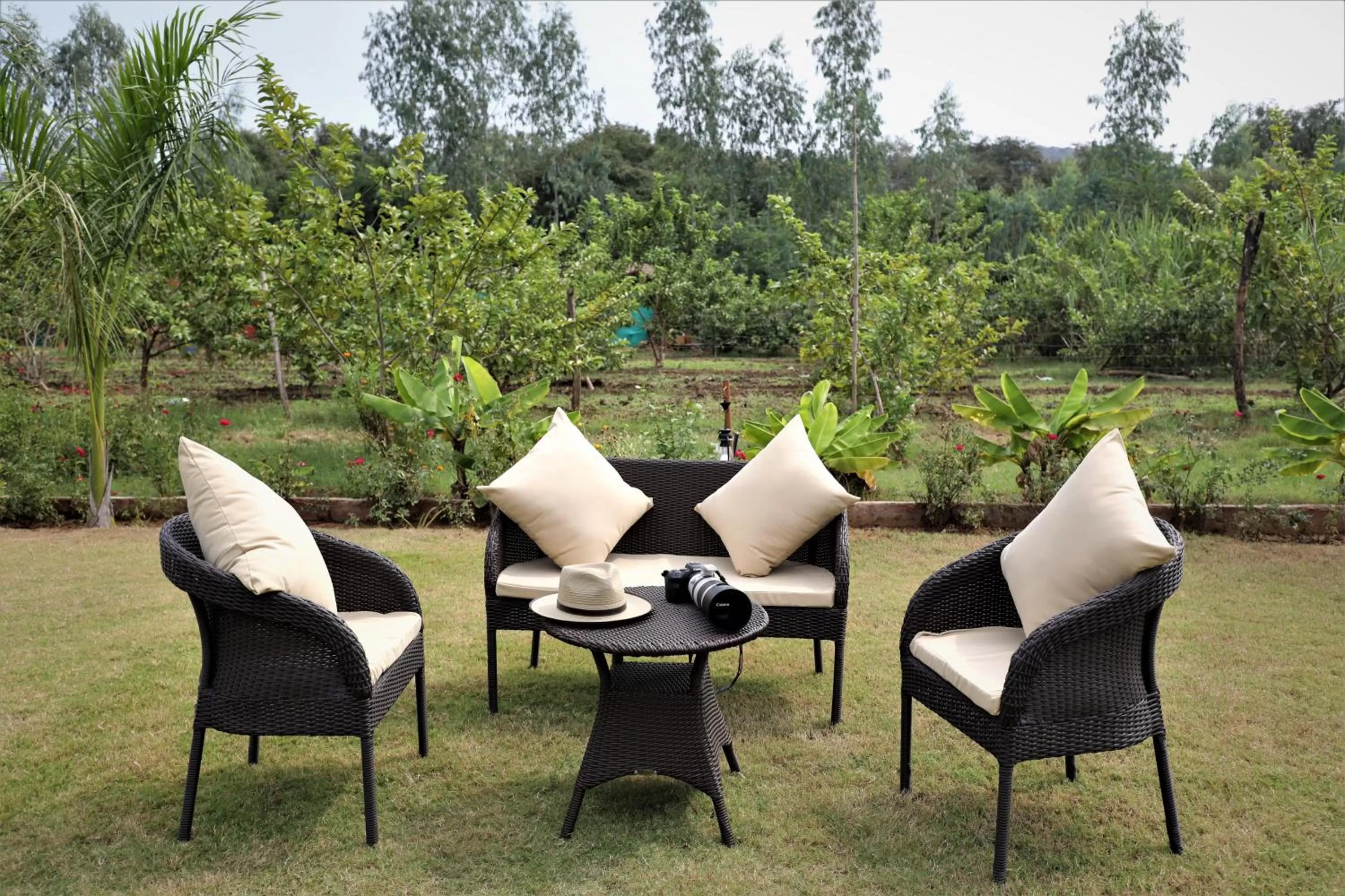 Seating area in Paridhi Niwas, Ranthambore- near Tiger Safari Zones 1-5