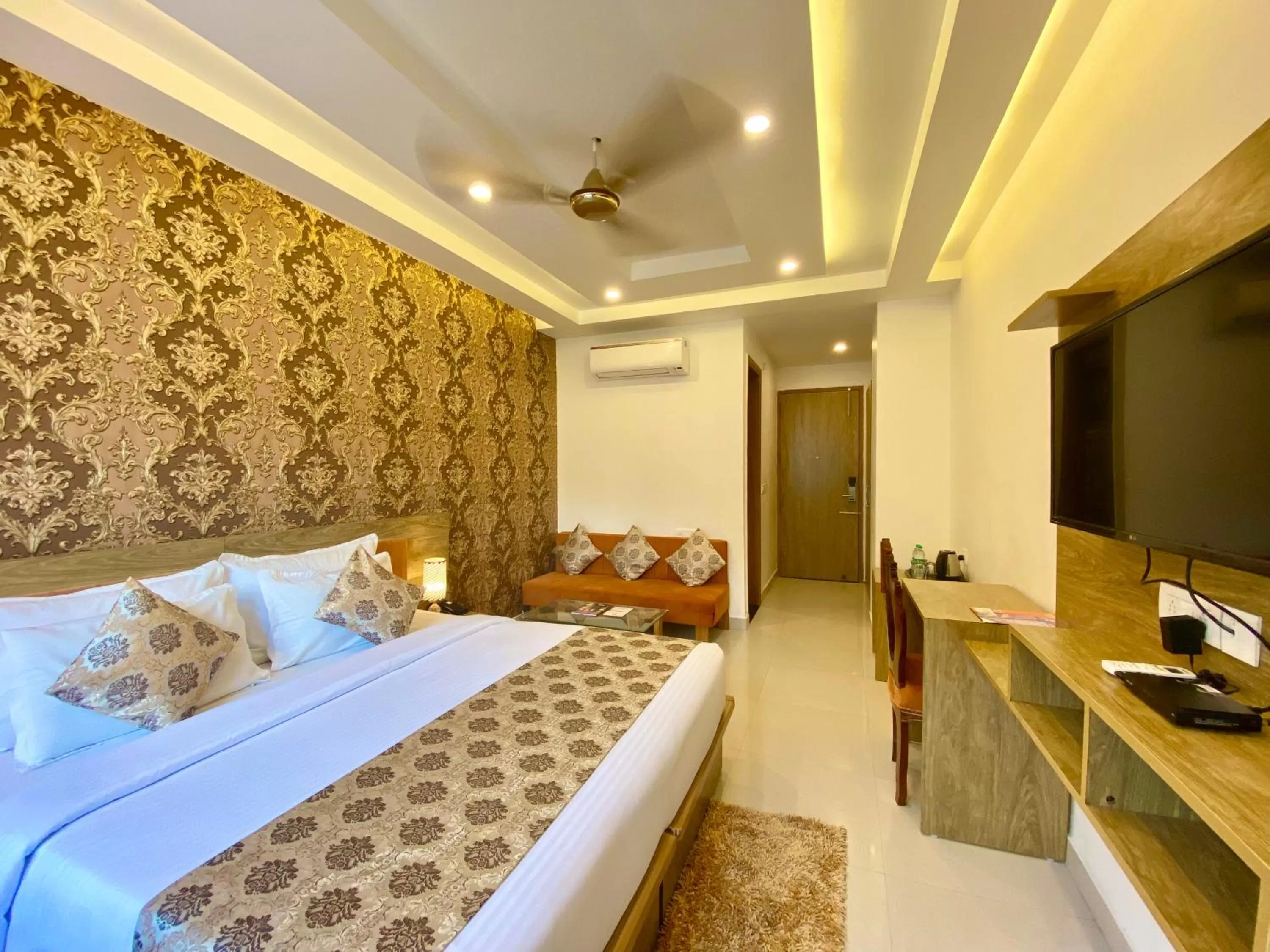 Bed in Arogyadham Wellness Retreat