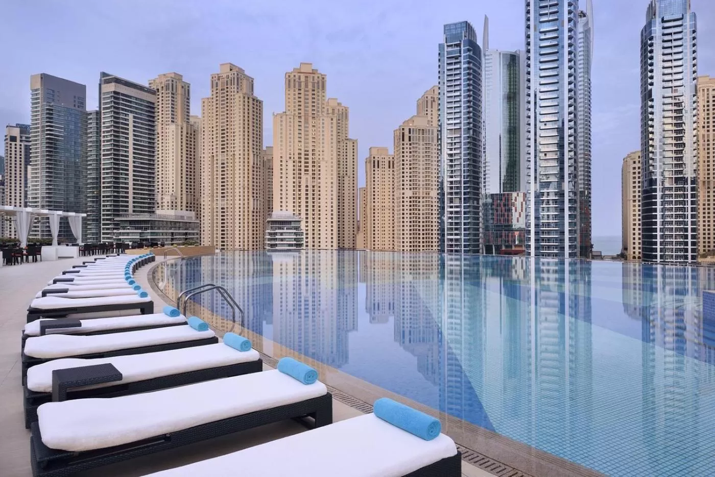 Swimming pool in Emaar Residences Dubai Marina by Qstay - formerly Address Dubai Marina