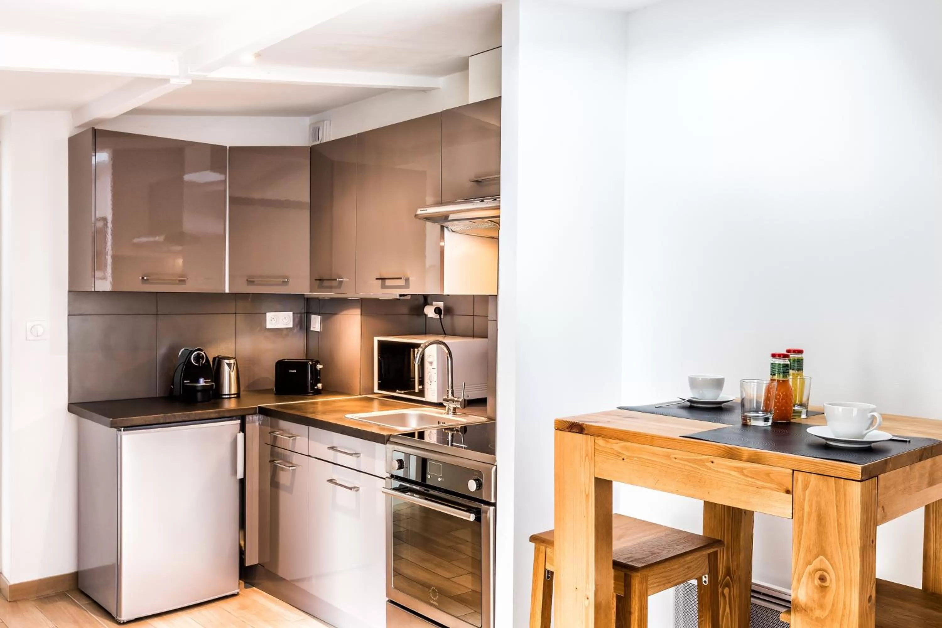 Kitchen or kitchenette in Résid'Spa Loire & Sèvre