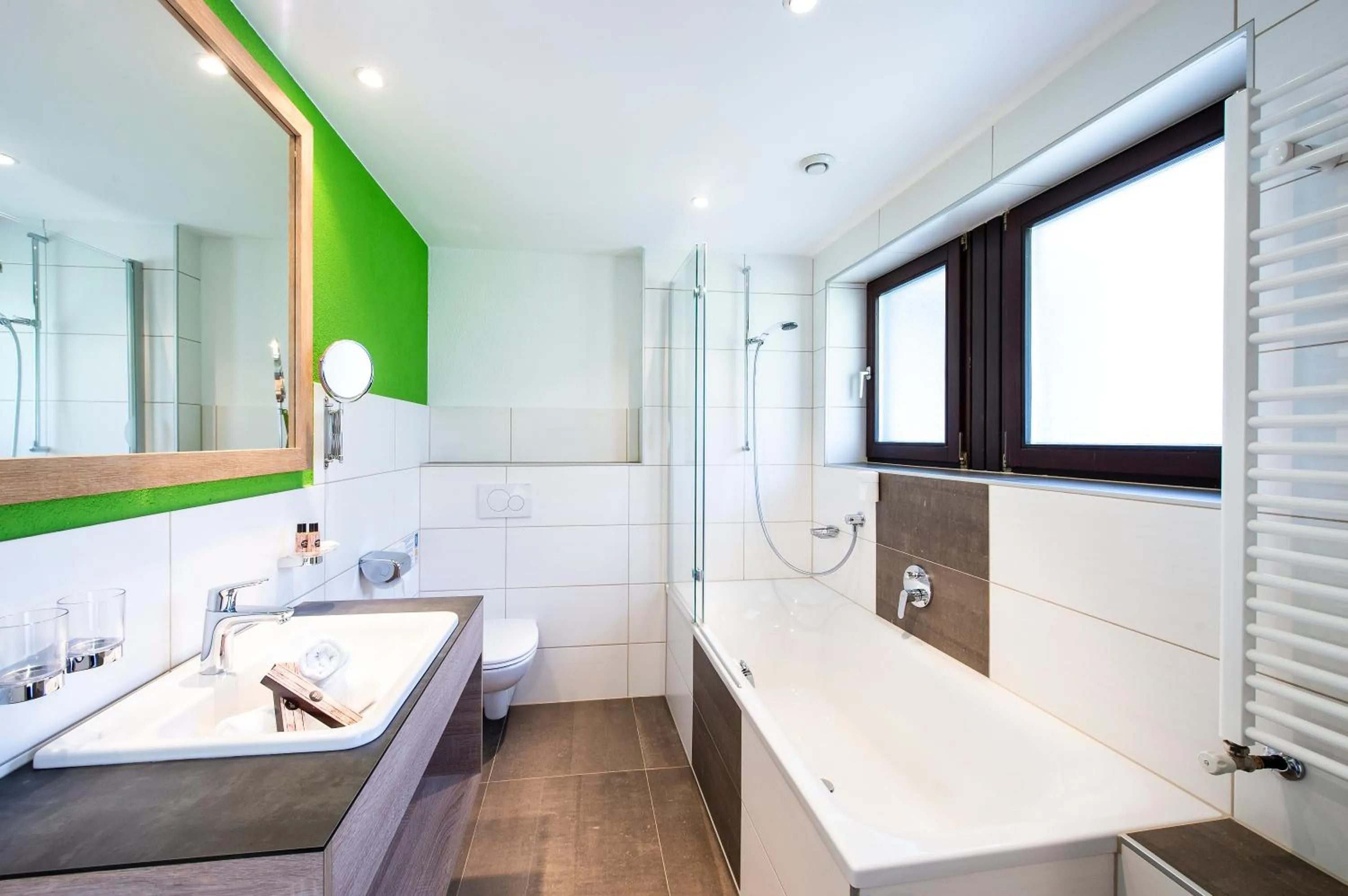 Bathroom, Bed in Hotel Erhart Sölden