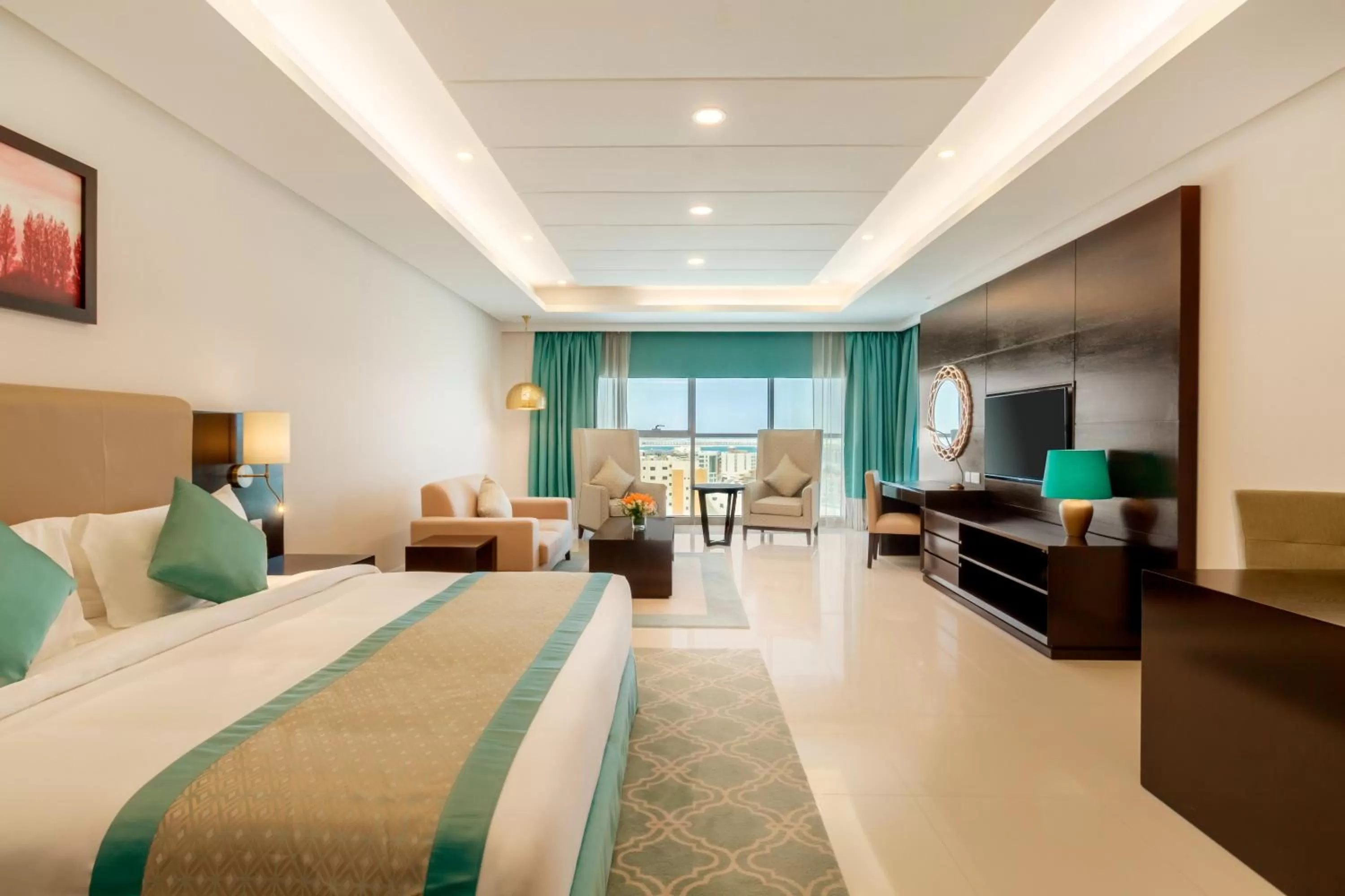 Photo of the whole room, Bed in Ramada Hotel and Suites Amwaj Islands