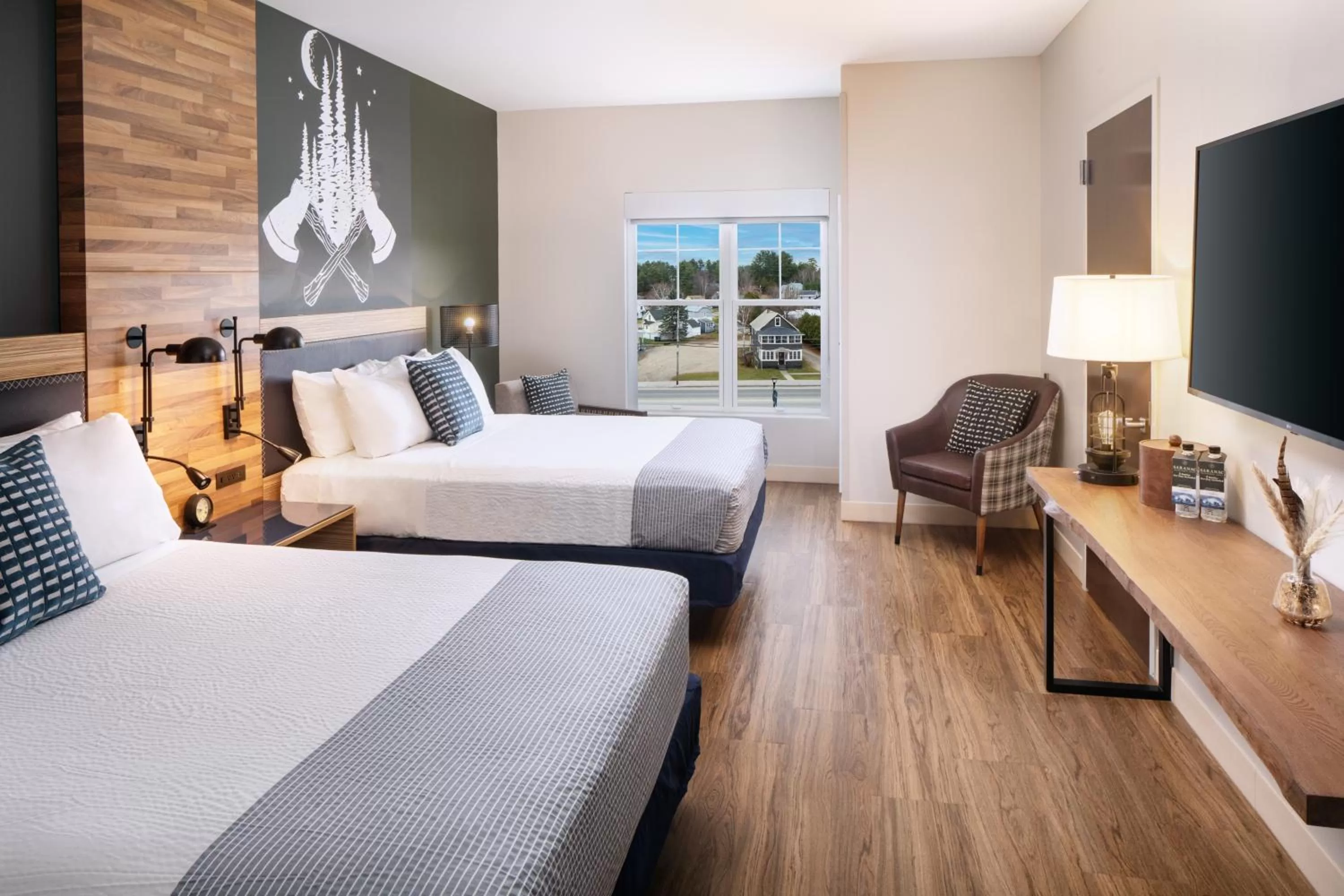 Photo of the whole room, Bed in voco Saranac Lake NY - Waterfront by IHG