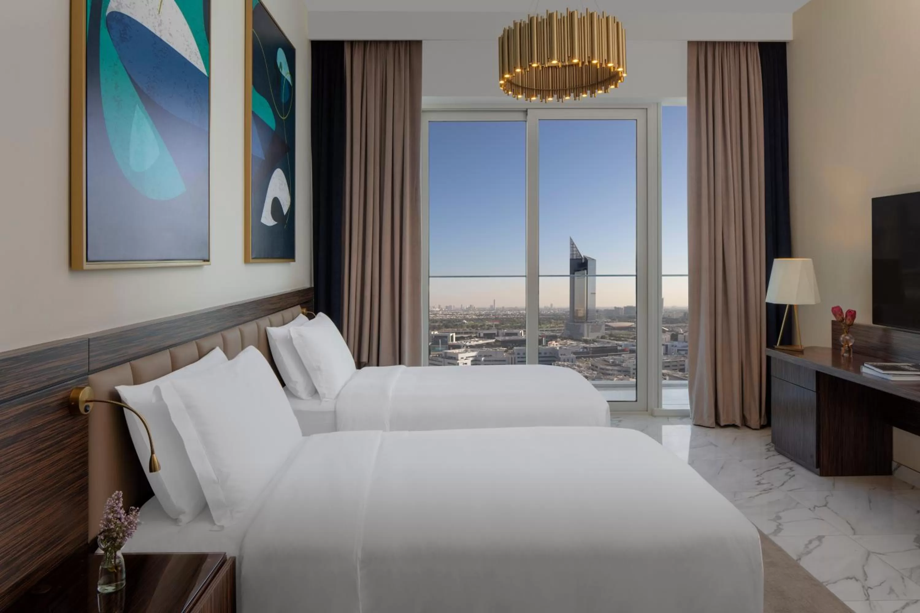 Bed in Avani Plus Palm View Dubai Hotel & Suites