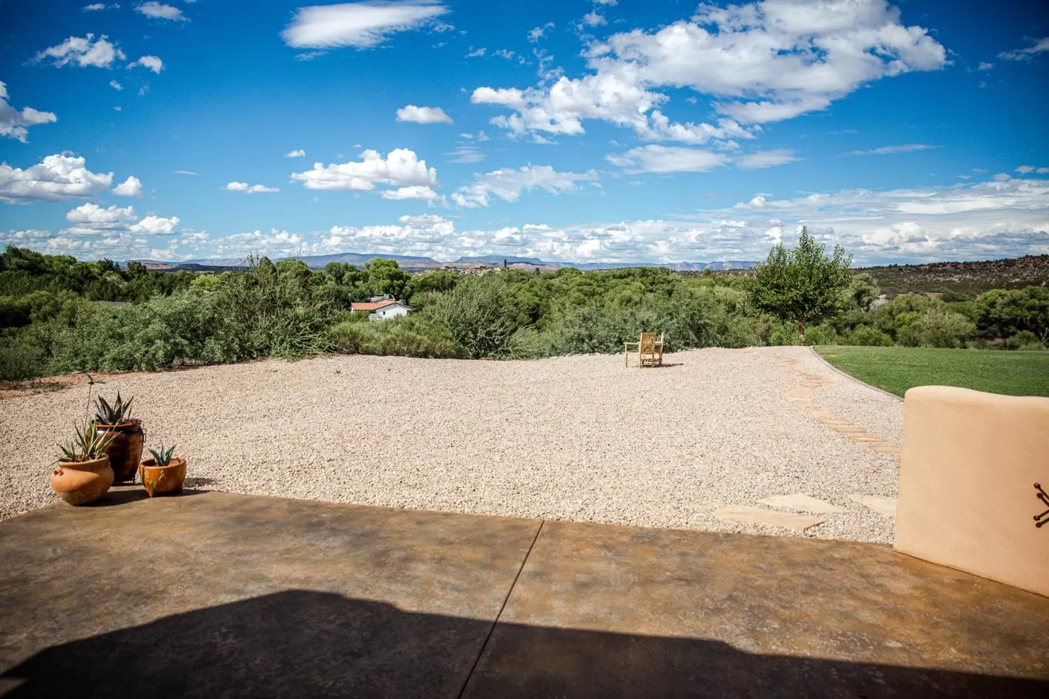 Patio, Beach in Origins Bed and Breakfast