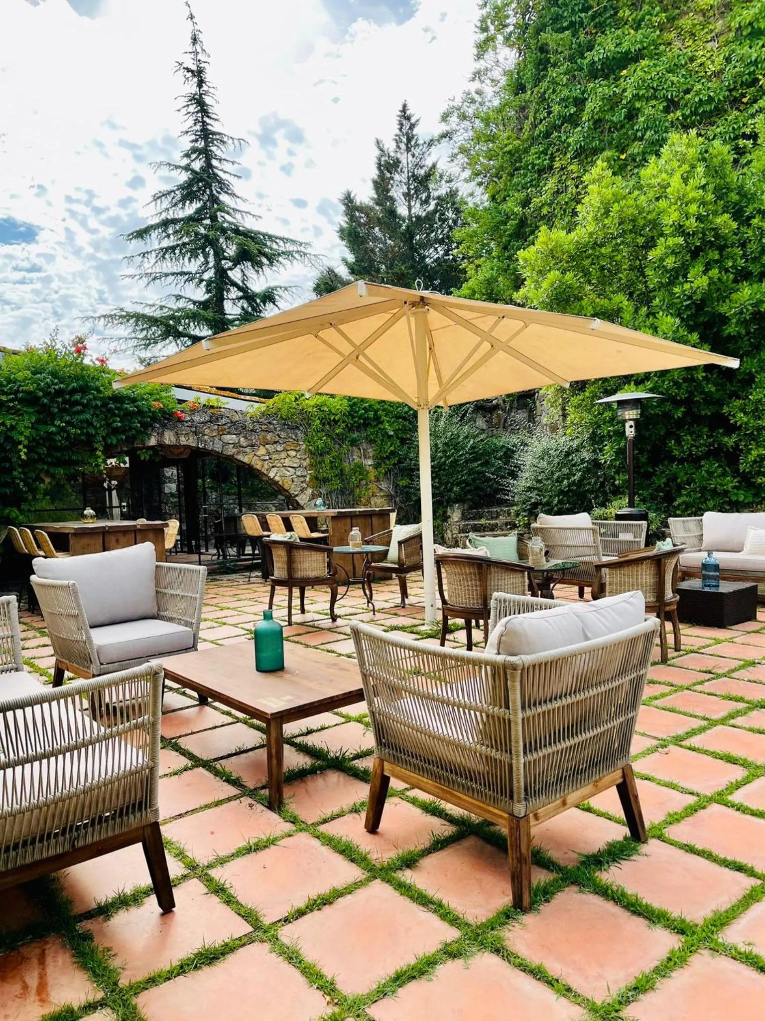 Patio in Mas Salvi Country Boutique Hotel