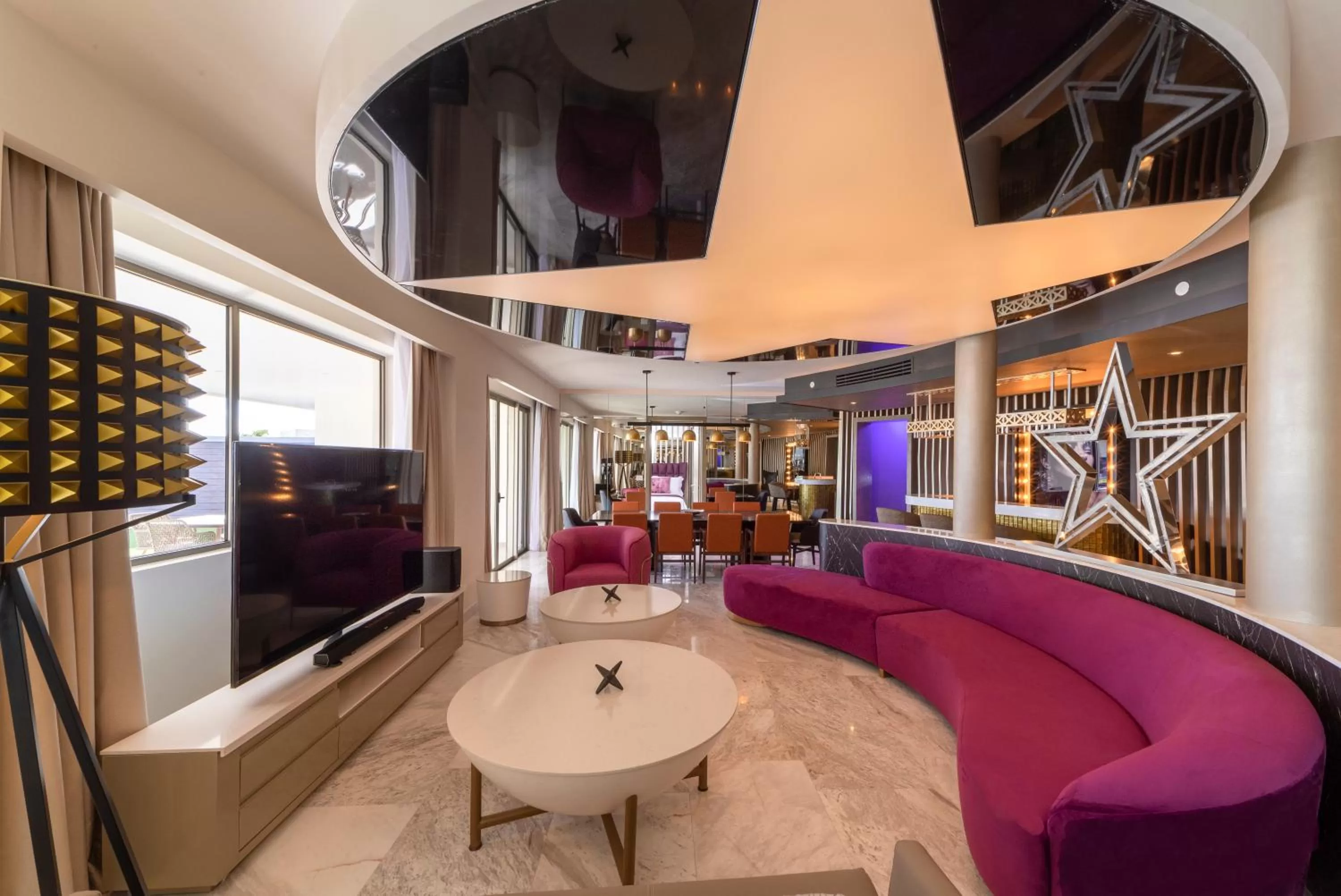 Living room in Planet Hollywood Cancun by Royalton, An Autograph Collection All-Inclusive Resort