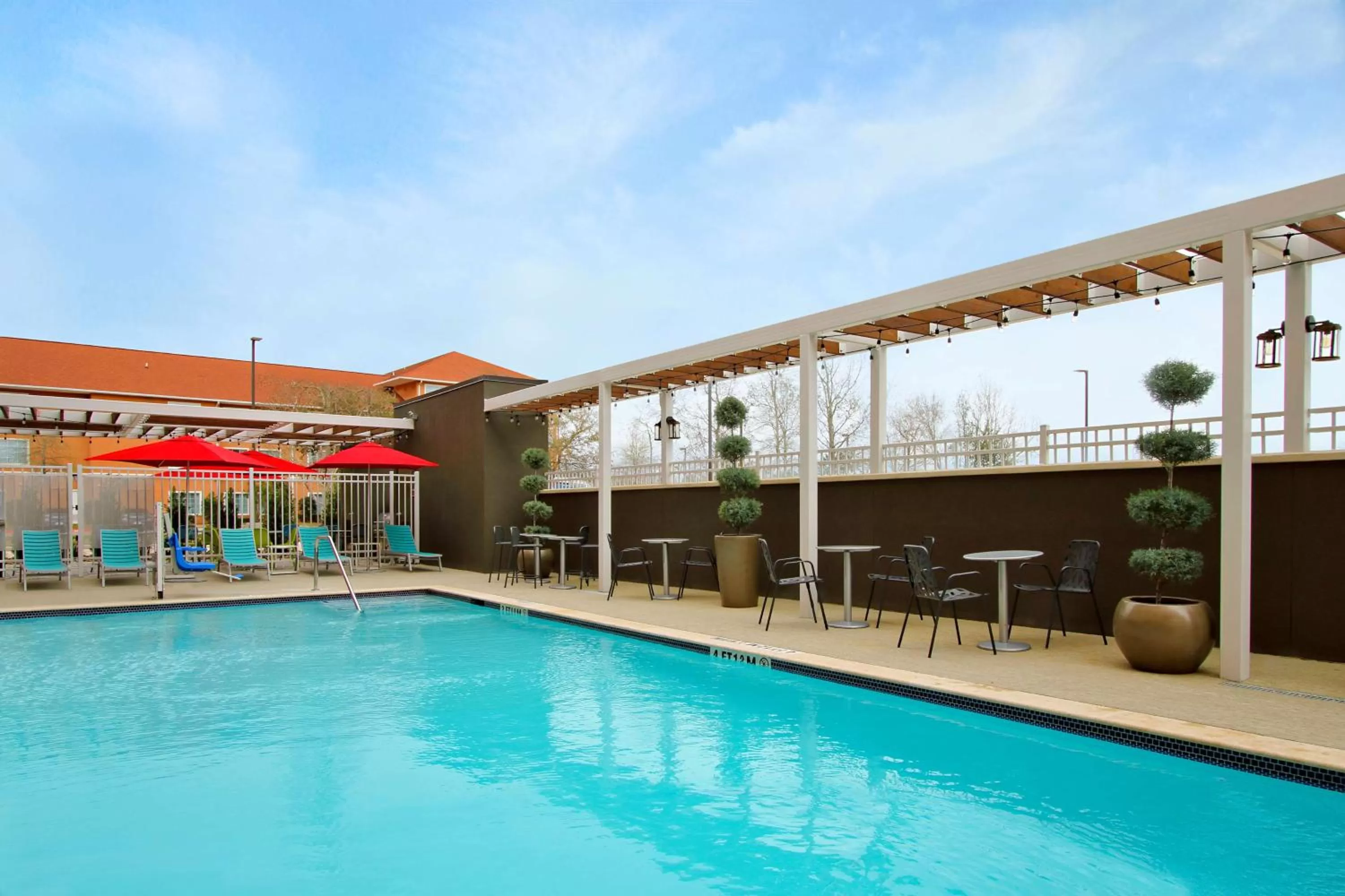 Pool view in Home2 Suites By Hilton Beaumont, Tx