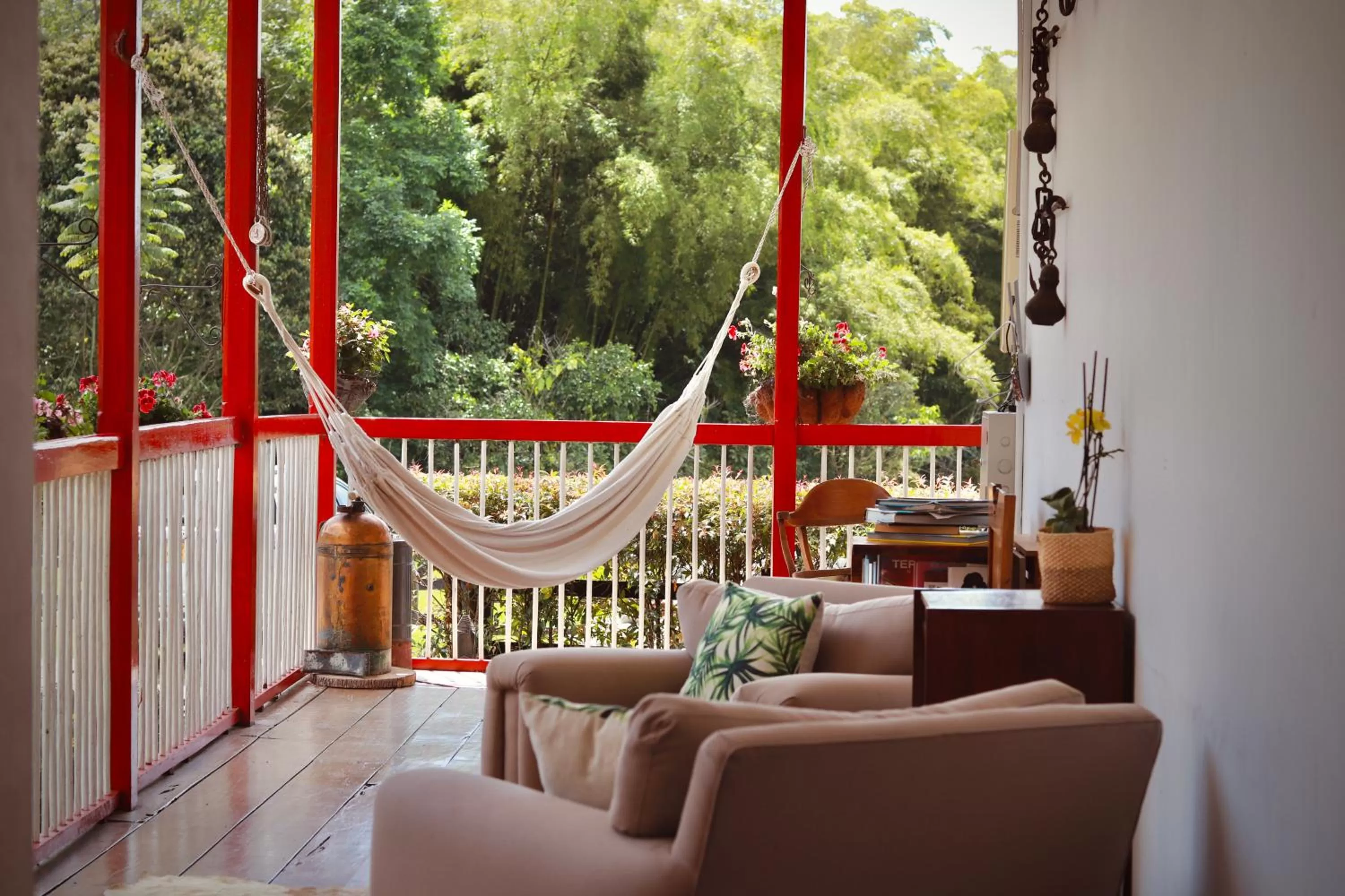Balcony/Terrace in La Cabaña Ecohotel - Valle del Cocora