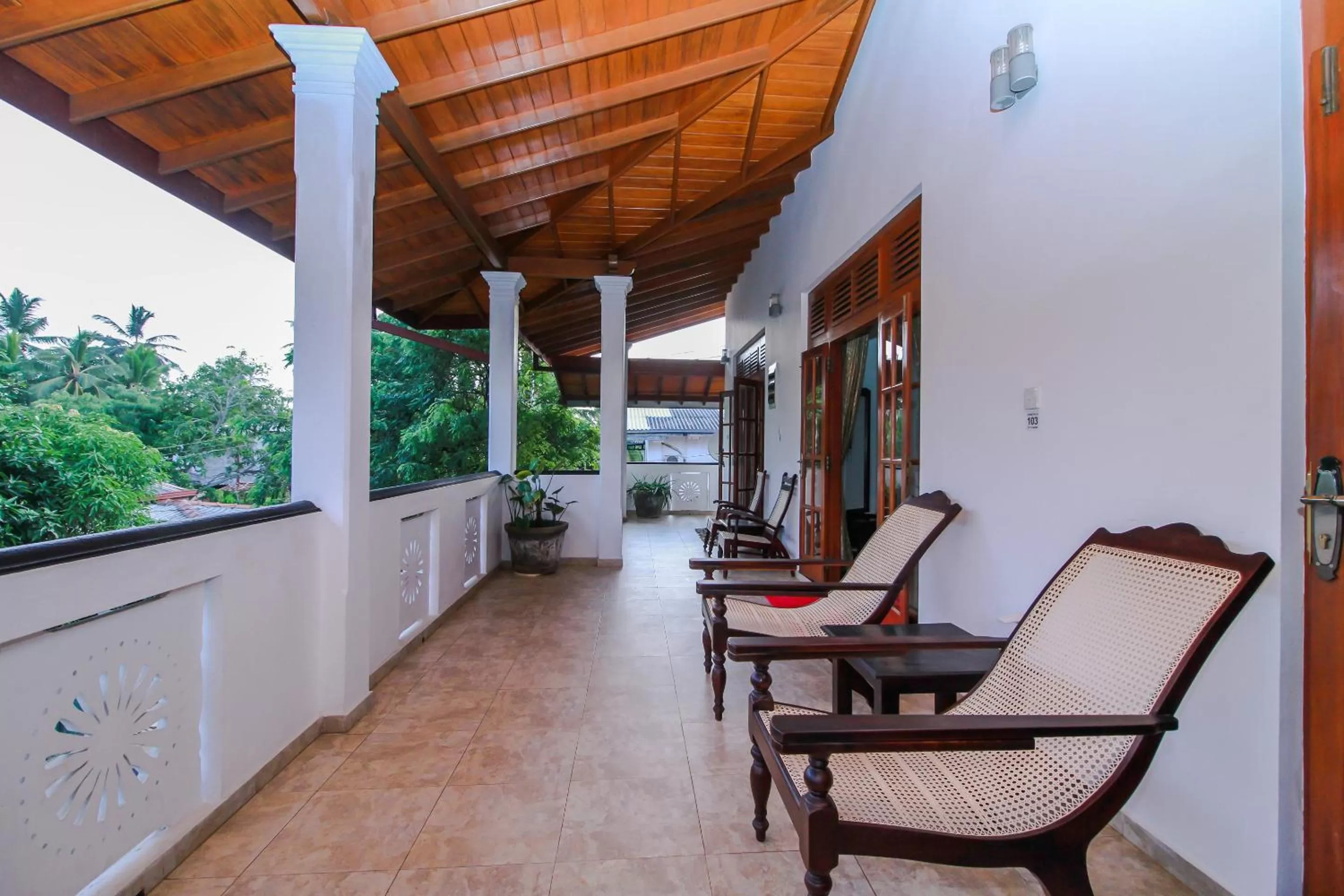 Balcony/Terrace in Chami Villa Bentota