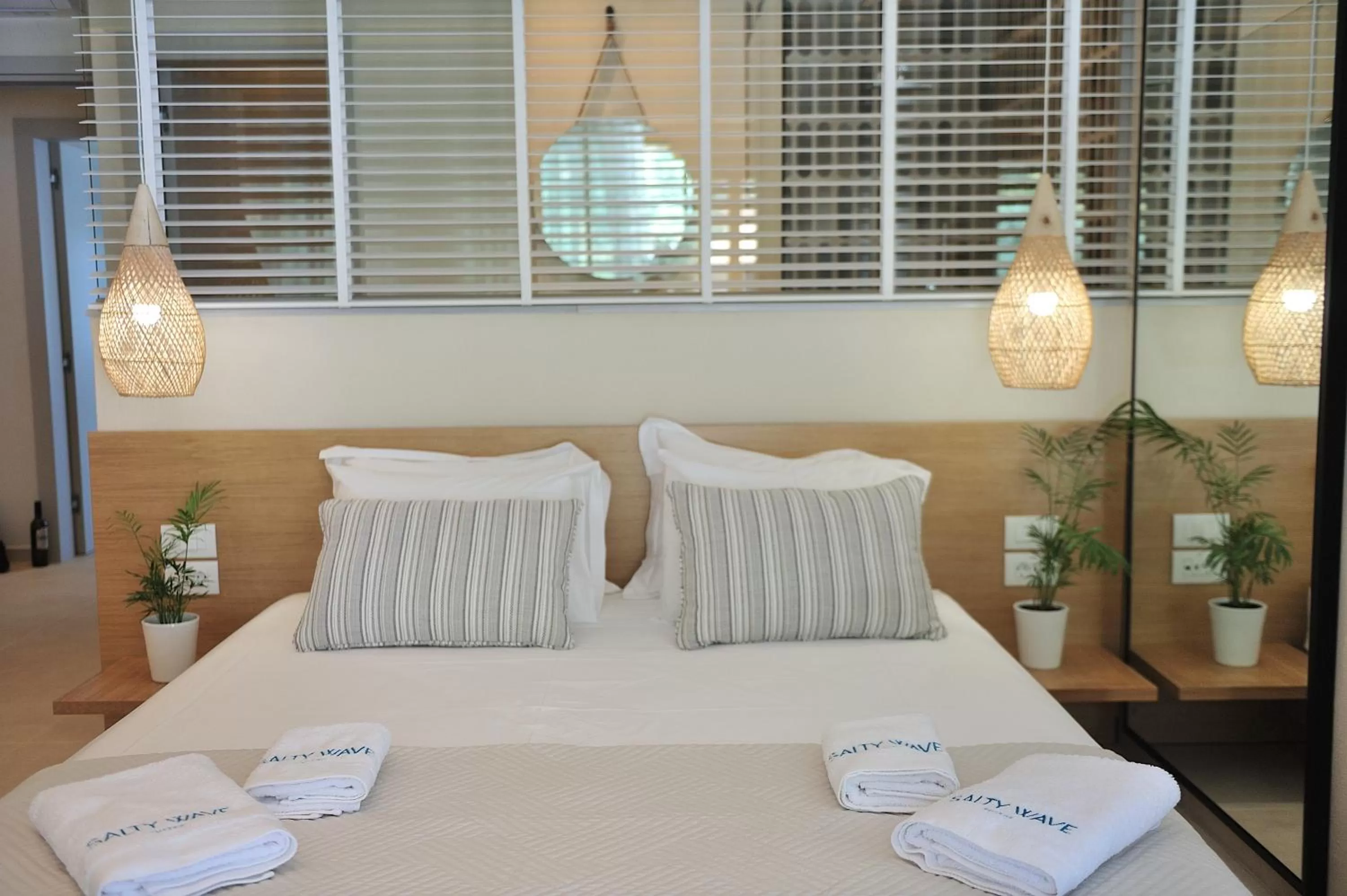 Bed in Salty Wave Suites