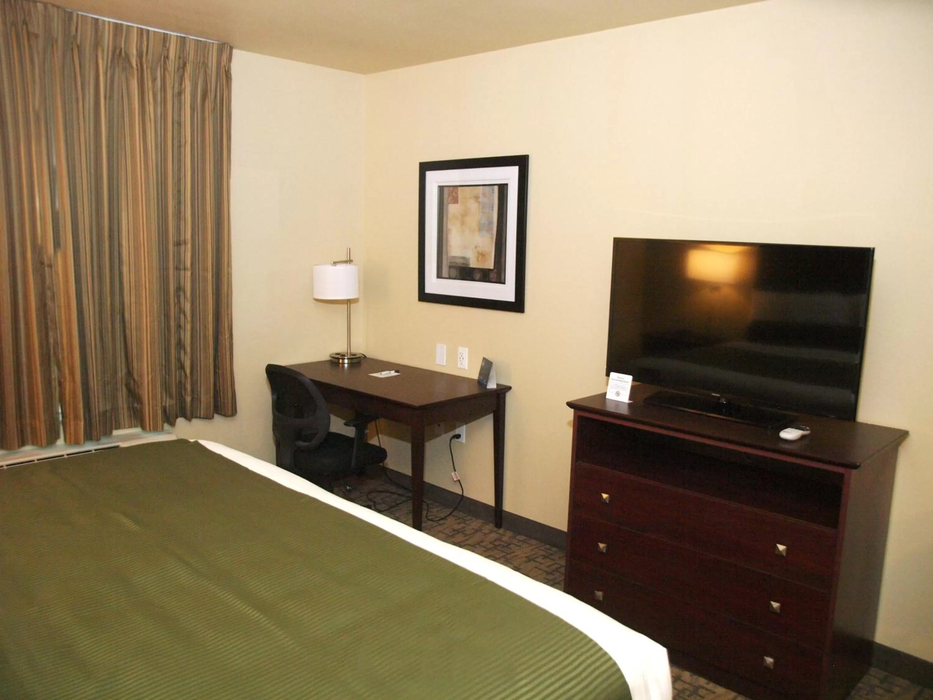 Bed, TV/Entertainment Center in Cobblestone Inn & Suites - Vinton, LA