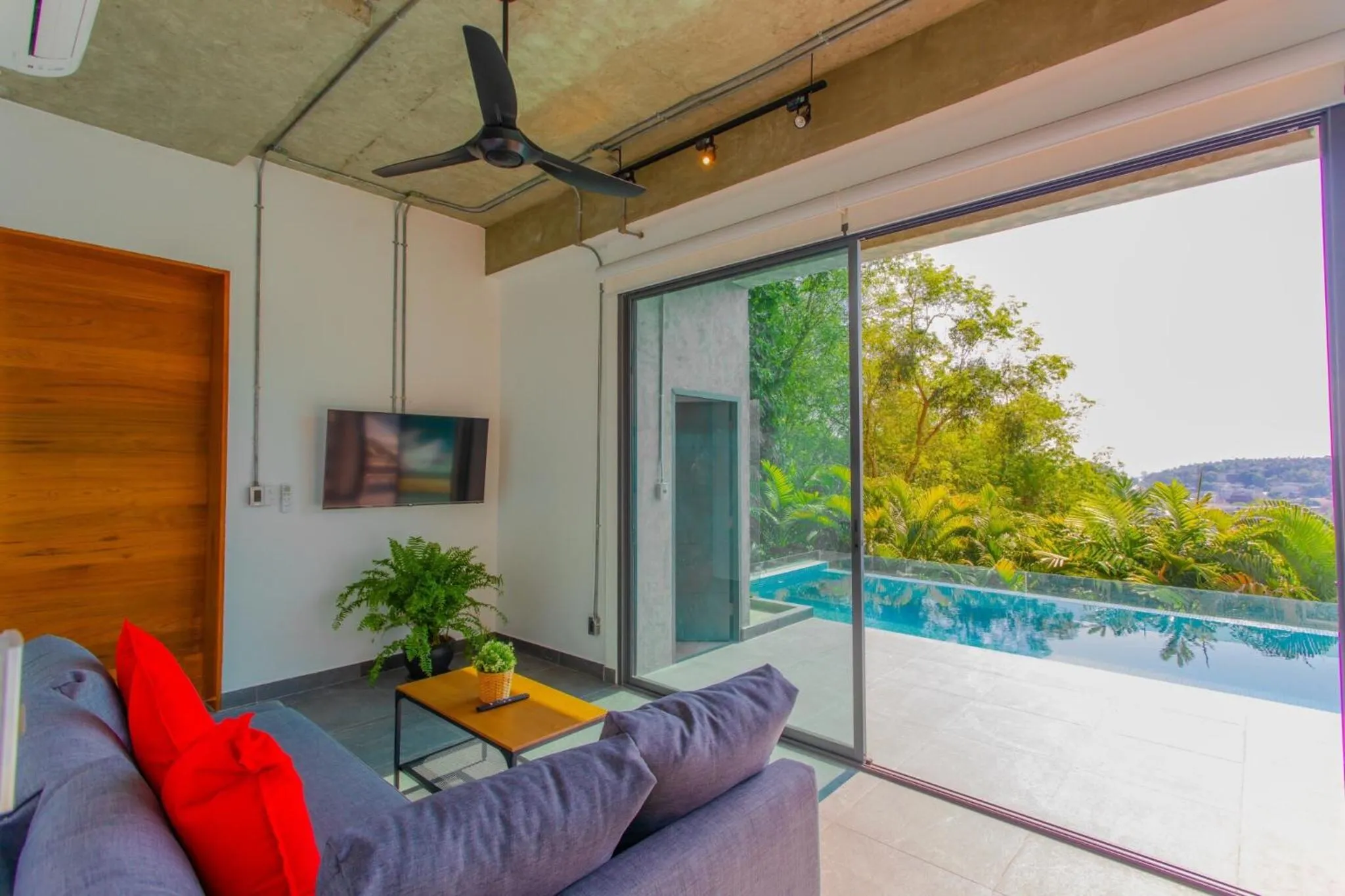 Living room in Baan Saint-Tropez Seaview Villas Kata Beach