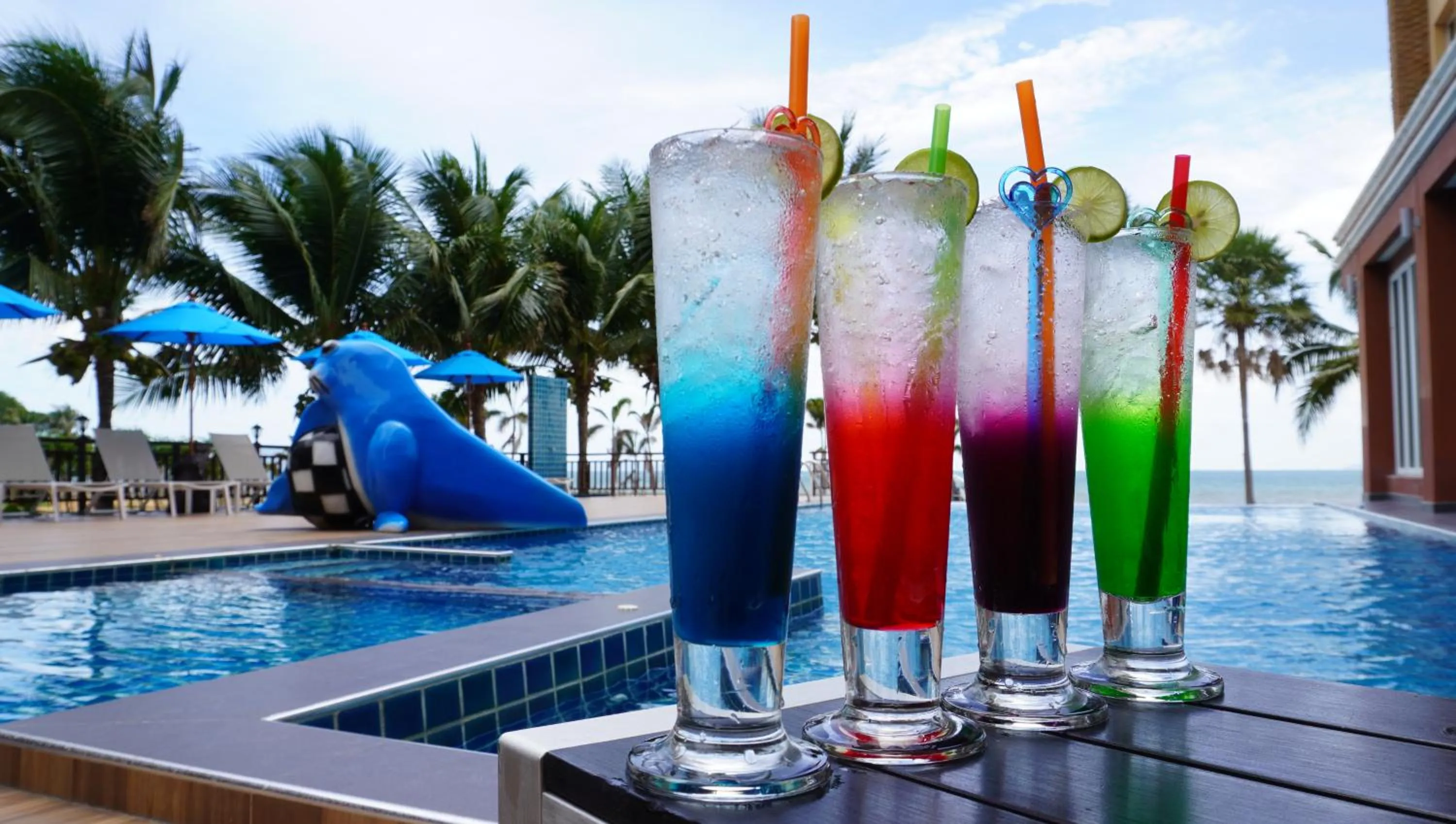 Pool view in Saisawan Beach Luxury Hotel