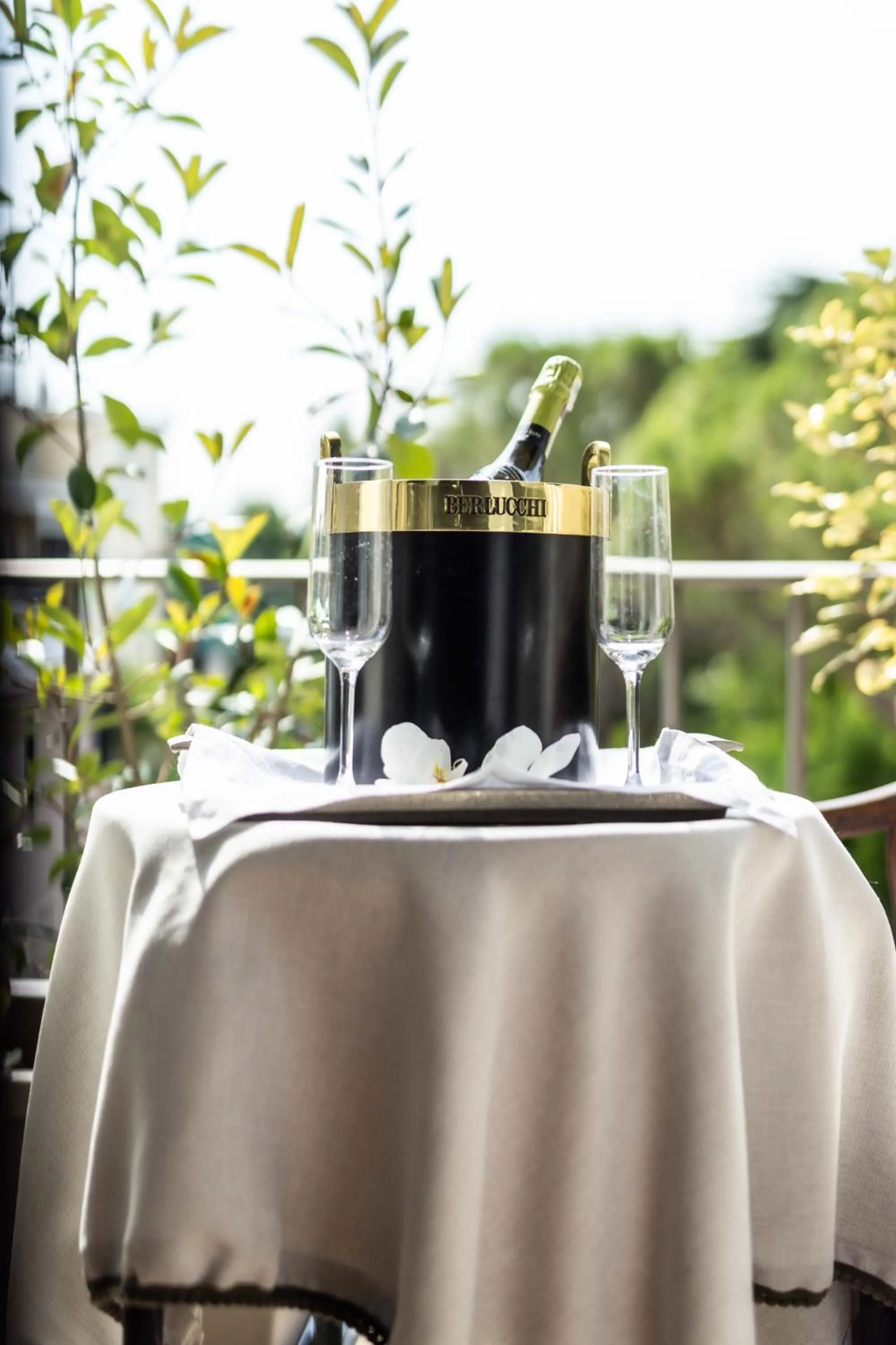 Balcony/Terrace in Hotel Terme Milano