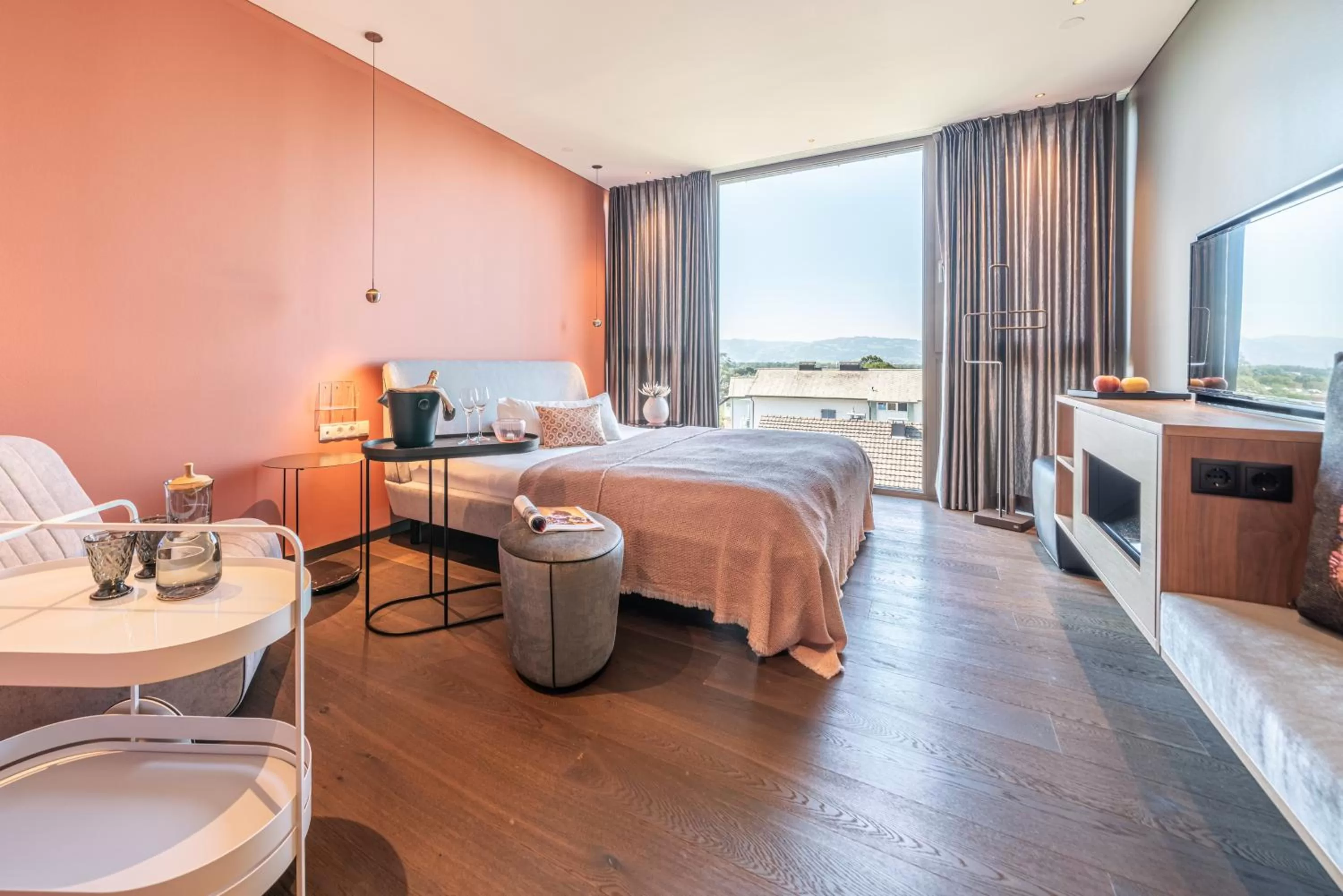 Seating area, Bed in hirschen dornbirn - das boutiquestyle hotel - skyrelax & wellness im rooftop