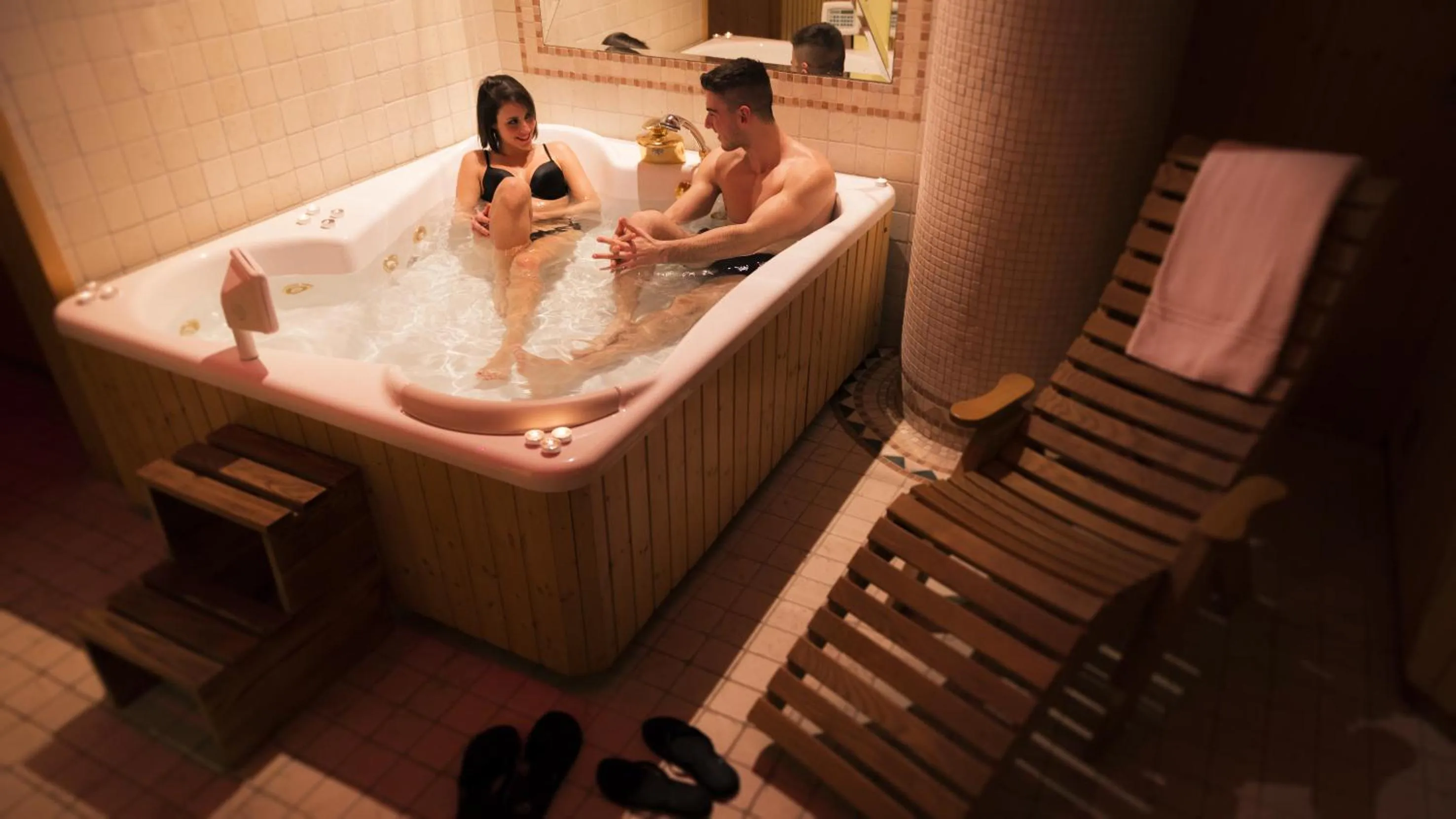 Hot Spring Bath in Relais Leon d'Oro