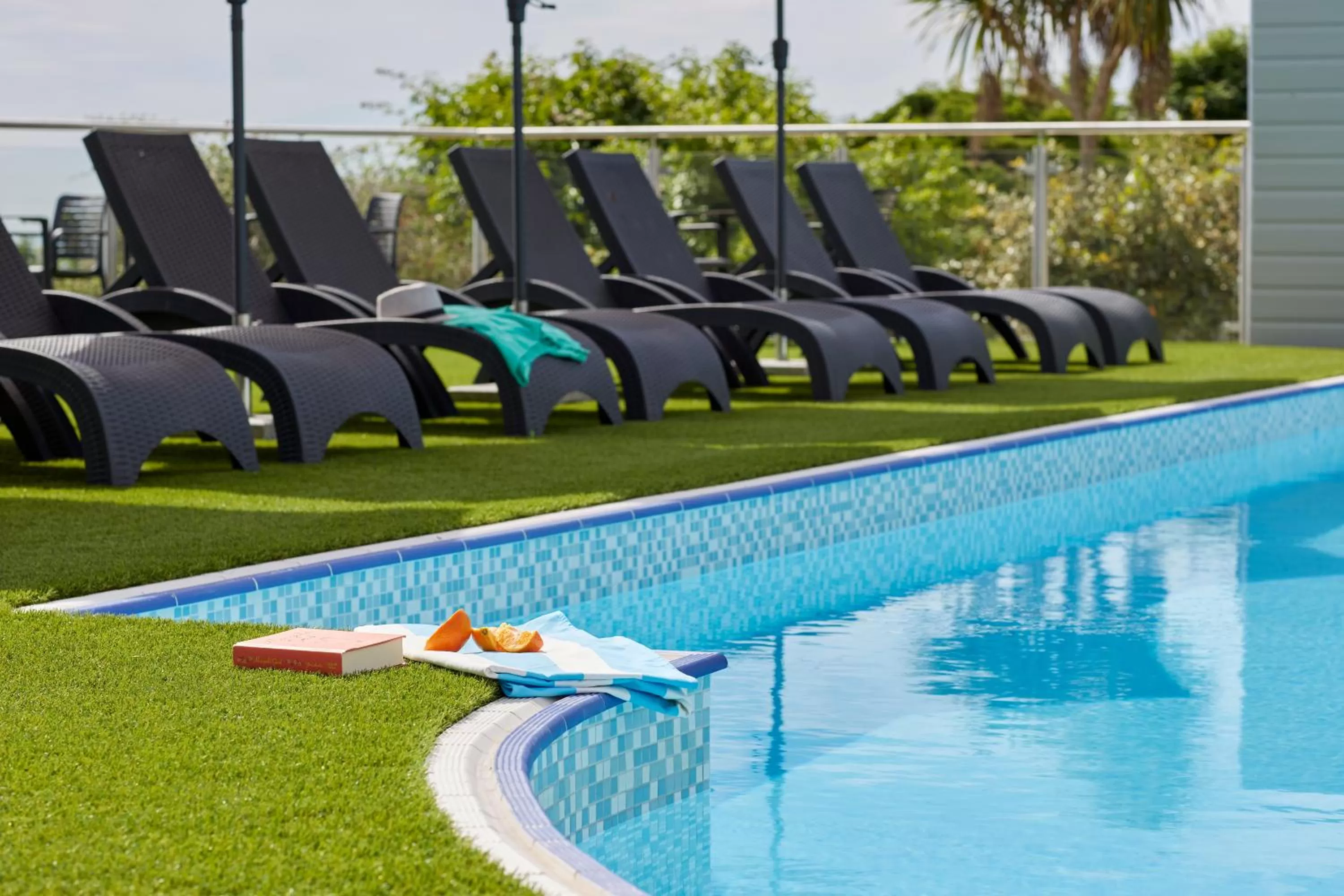 Swimming pool in Luccombe Hall Hotel