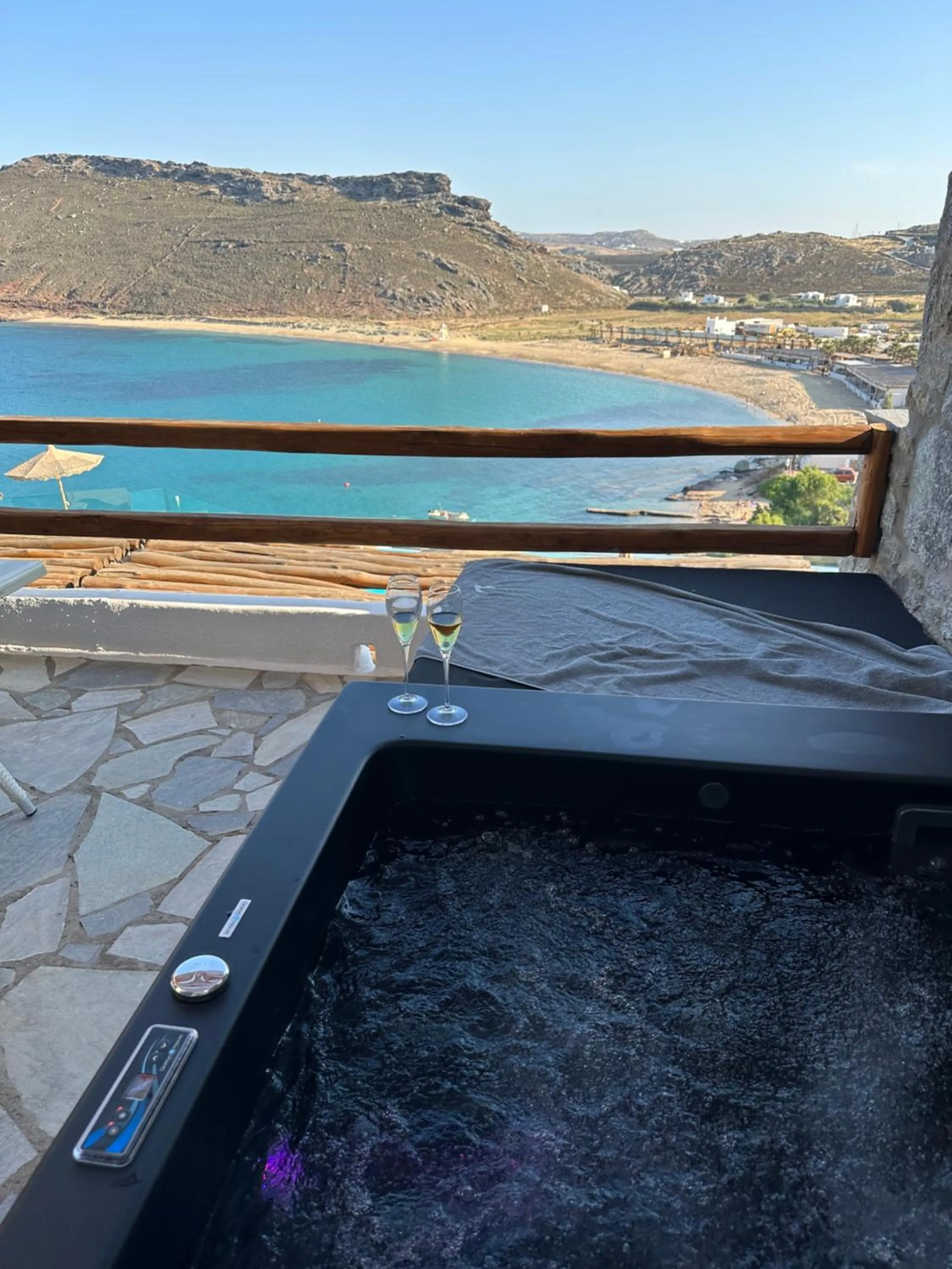 Hot Tub in Panormos Village Hotel