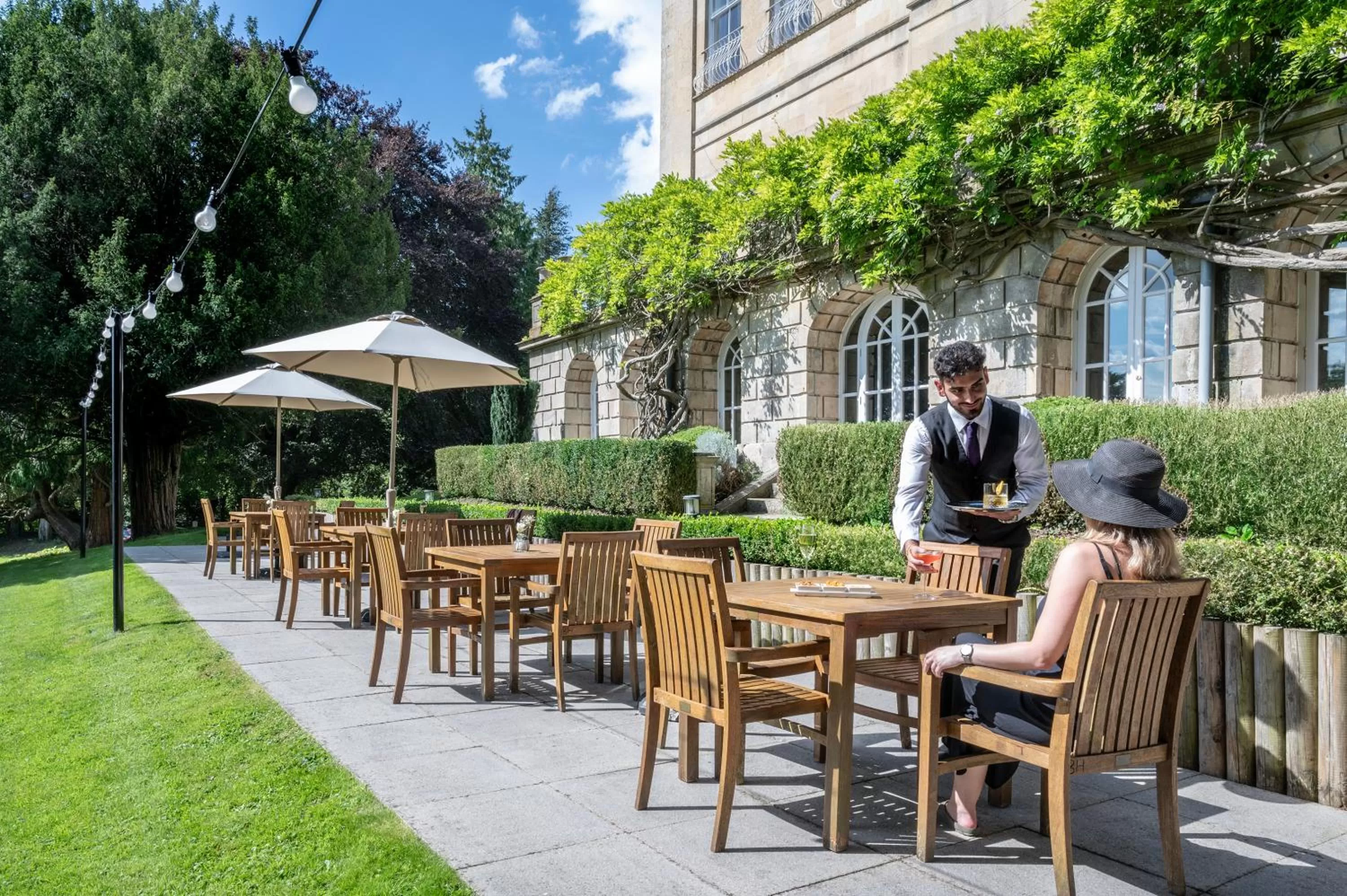 Patio in Bailbrook House Hotel, Bath
