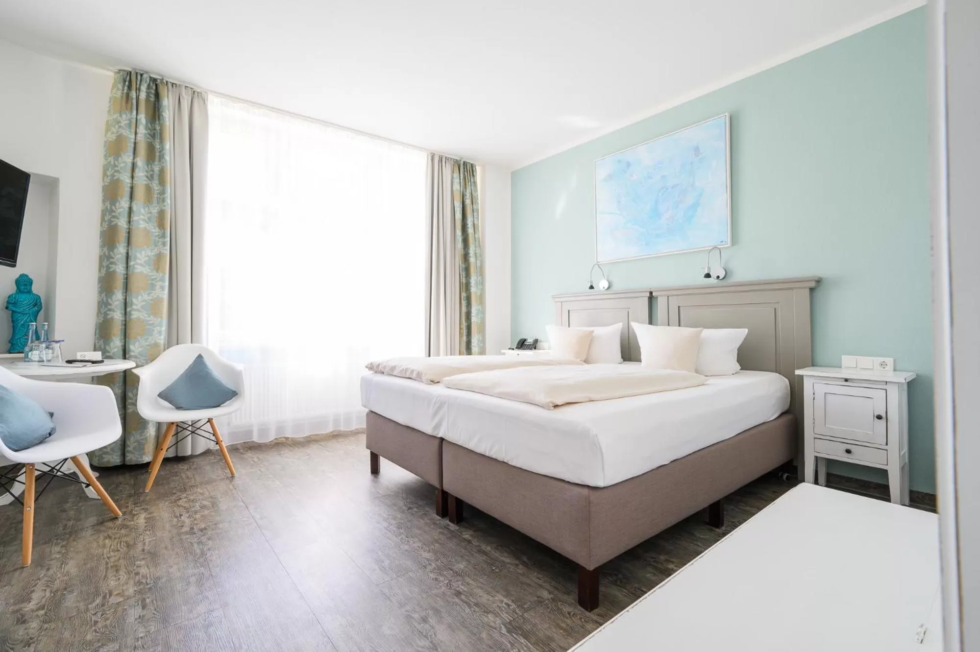 Bed in Hotel Kaspar Garni